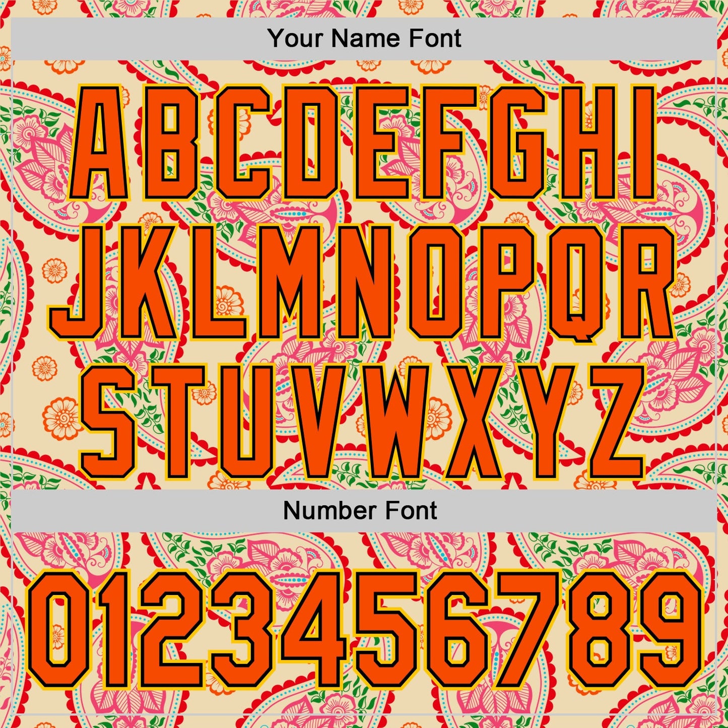 Custom Cream Orange Black-Yellow 3D Pattern Design Rave Party Paisley Bandana Authentic Baseball Jersey - Sky-Custom