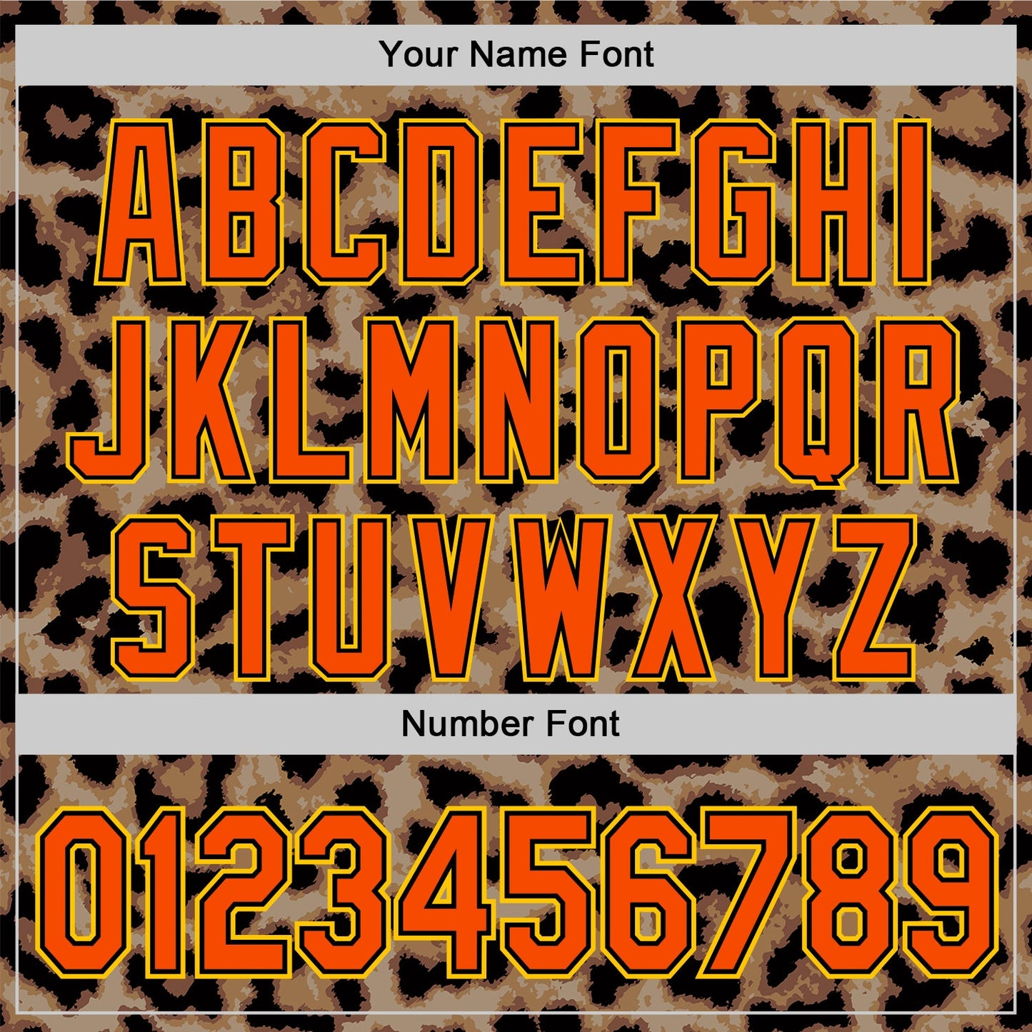 Custom Brown Orange Black-Yellow 3D Pattern Design Rave Party Animal Leopard Print Authentic Baseball Jersey - Sky-Custom