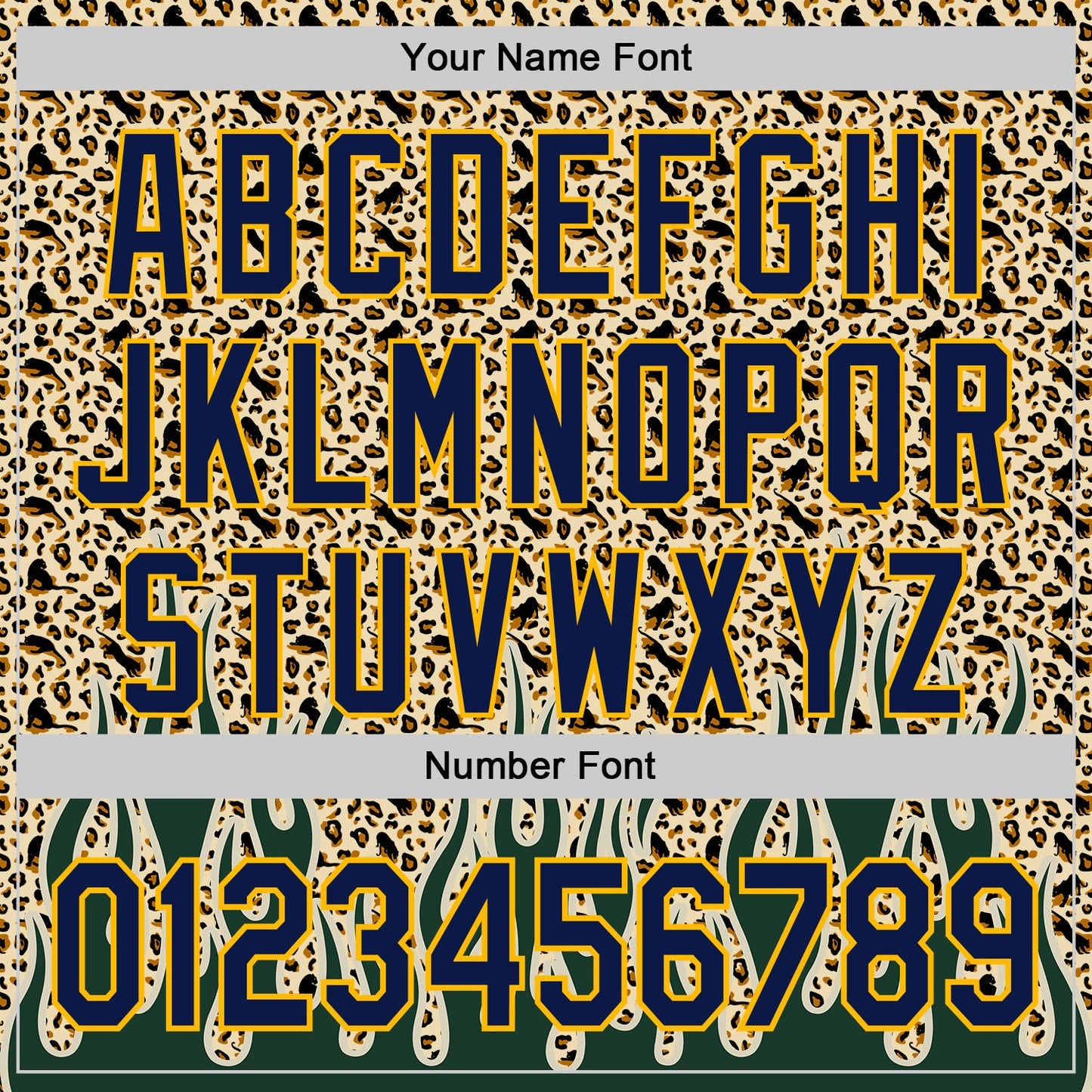 Custom Cream Navy-Gold 3D Pattern Design Rave Party Animal Leopard Print Authentic Baseball Jersey - Sky-Custom