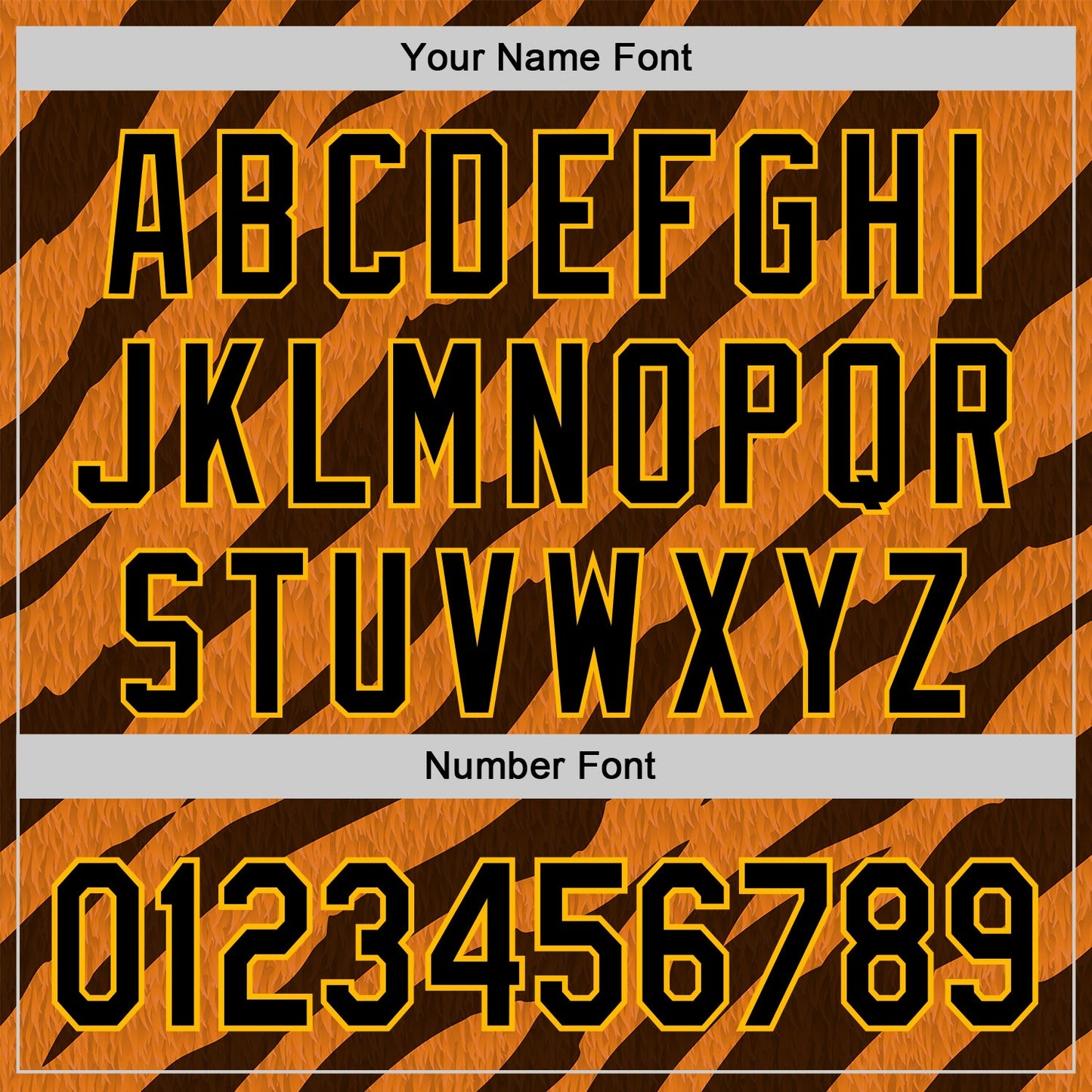 Custom Orange Black-Gold 3D Pattern Design Rave Party Tiger Print Authentic Baseball Jersey - Sky-Custom