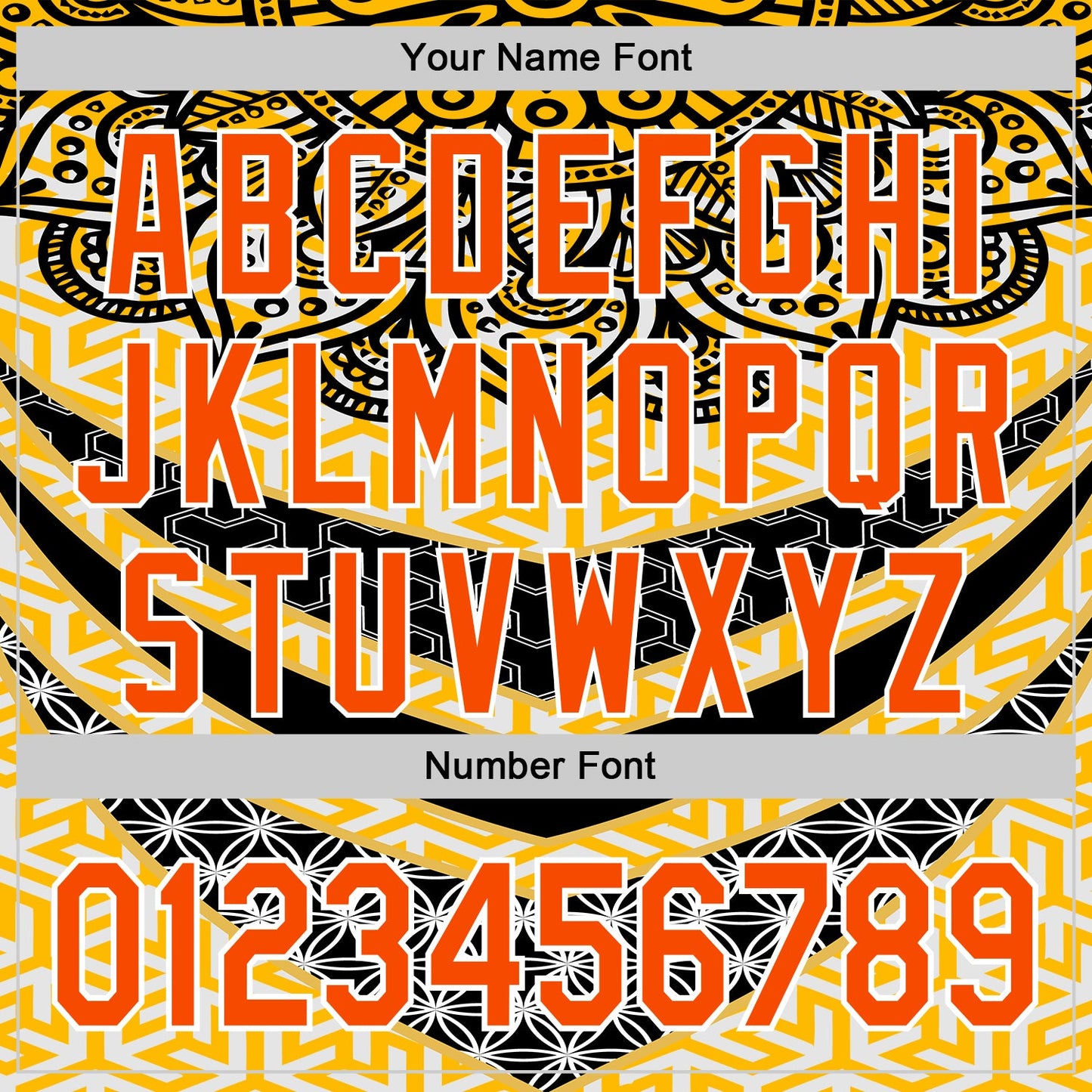 Custom Yellow Orange Black-White 3D Pattern Design Burner Costumes Tribal Authentic Baseball Jersey - Sky-Custom