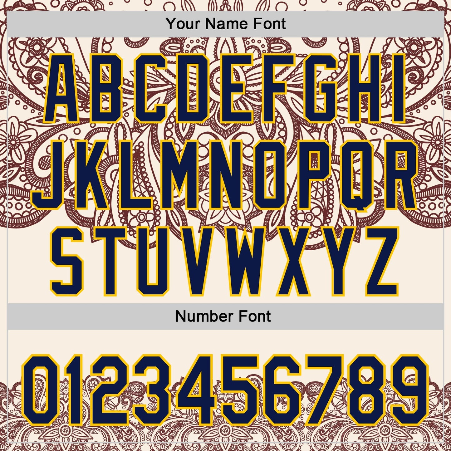 Custom Cream Navy Red-Yellow 3D Pattern Design Burner Costumes Paisley Bandana Authentic Baseball Jersey - Sky-Custom