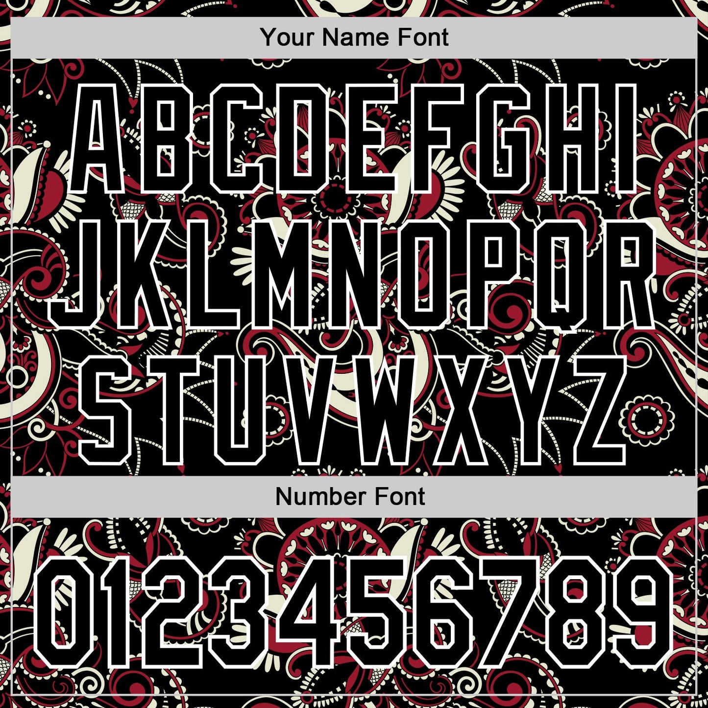 Custom Black White 3D Pattern Design Burner Costumes Paisley Bandana Authentic Baseball Jersey - Sky-Custom