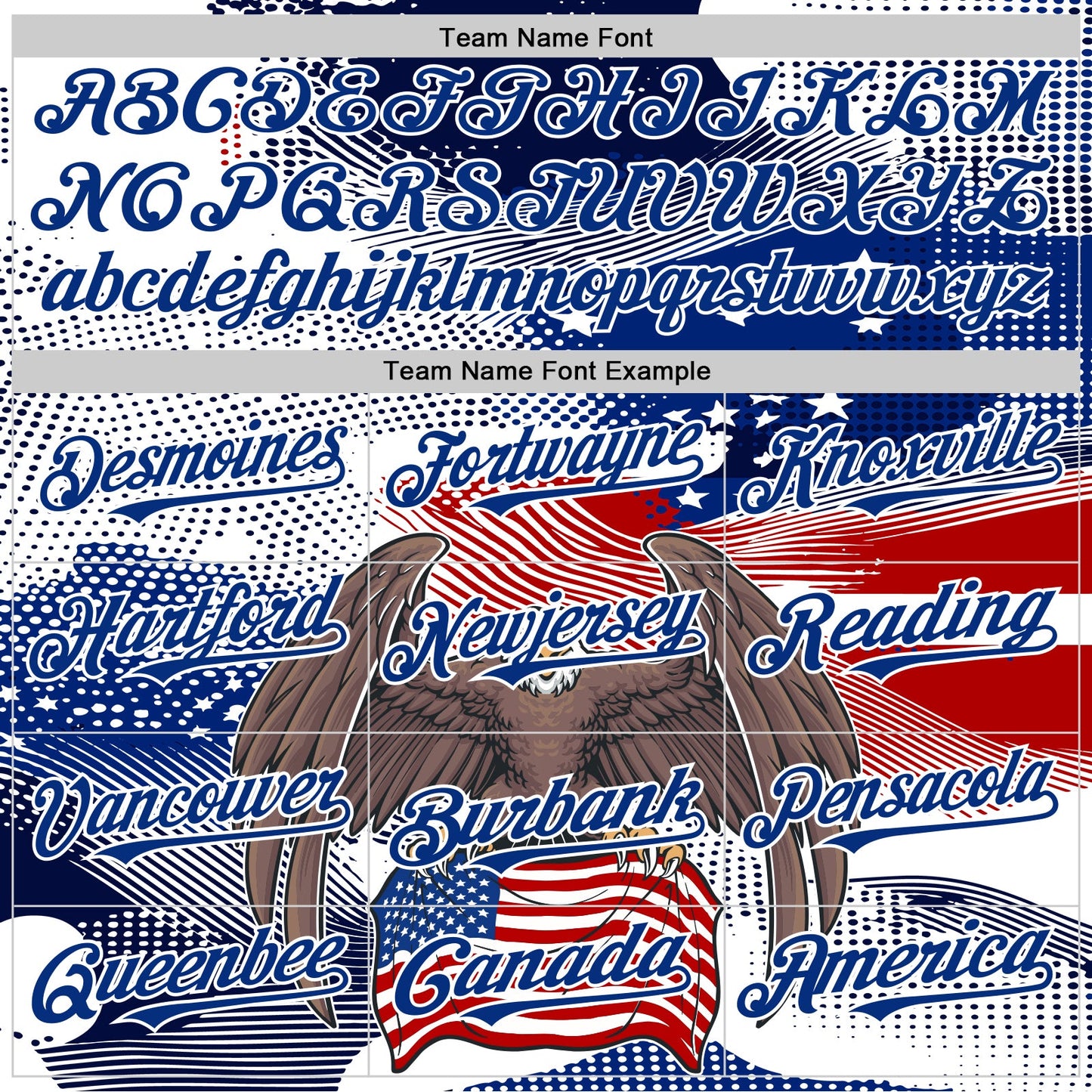 Custom White Red-Royal 3D American Flag National Symbols Bald Eagle Authentic Baseball Jersey - Sky-Custom