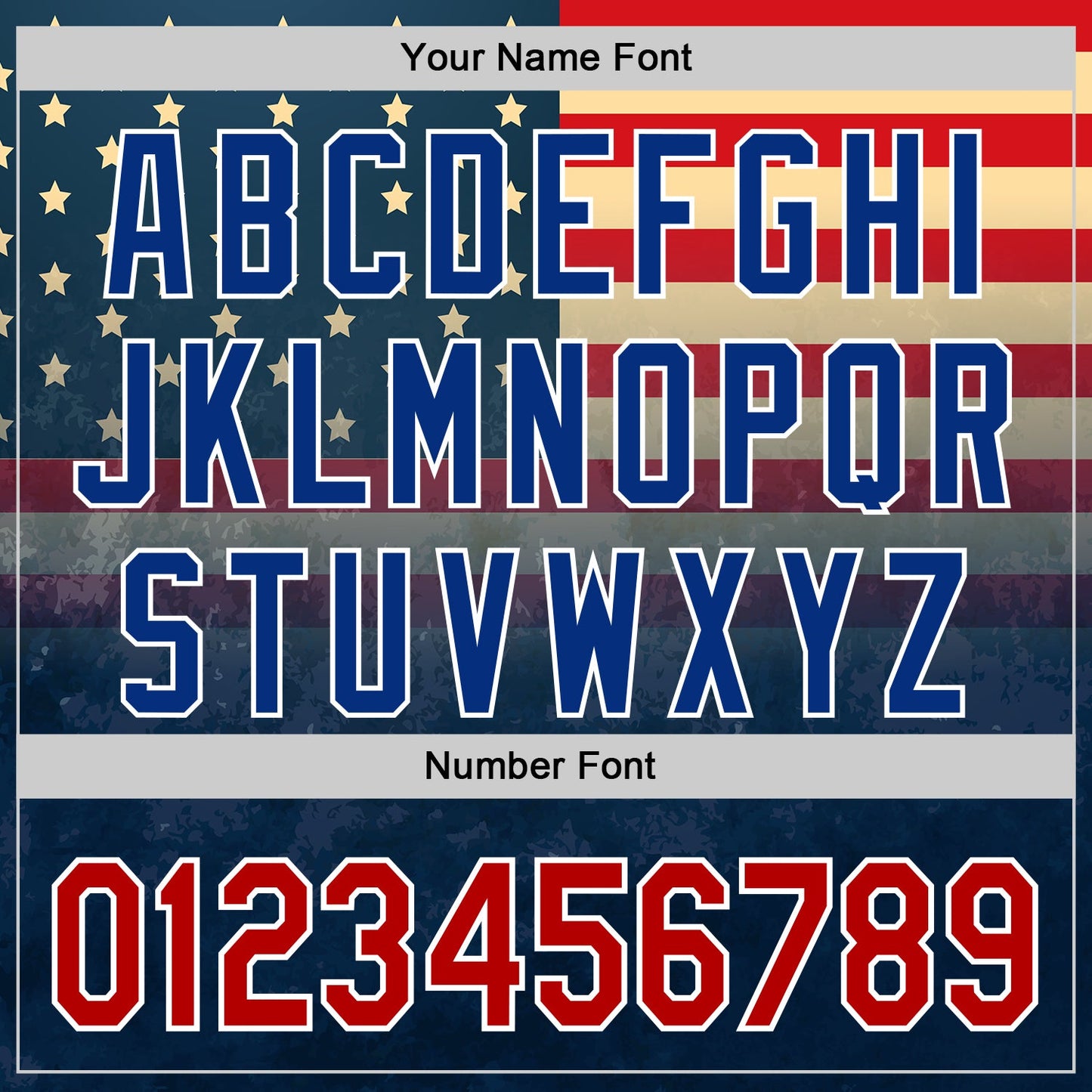 Custom Navy Red Royal-White 3D Gradient Retro American Flag Authentic Baseball Jersey - Sky-Custom