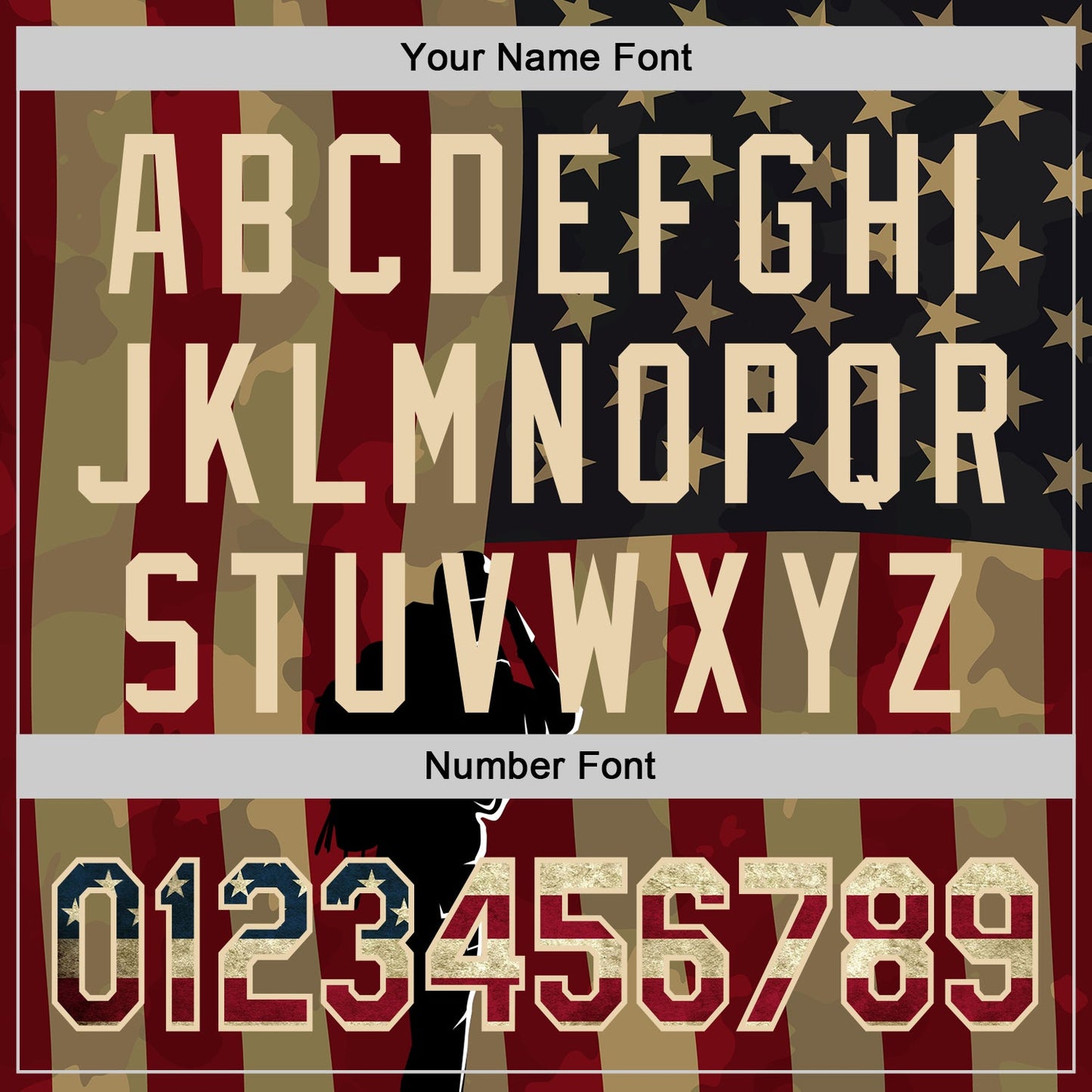 Custom Camo Vintage USA Flag-City Cream 3D American Flag Military Army Authentic Salute To Service Baseball Jersey - Sky-Custom