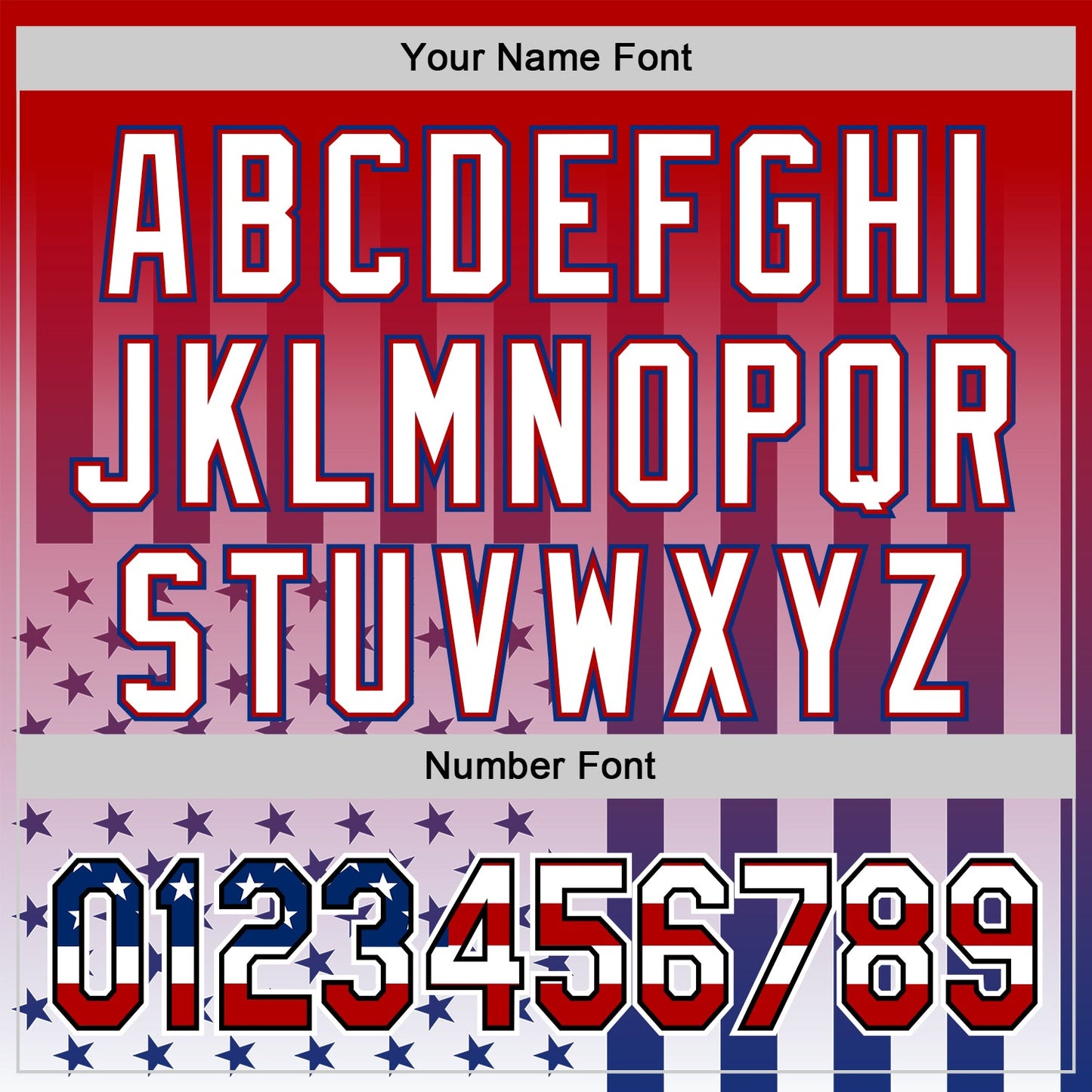 Custom Red USA Flag Royal Black-White 3D Gradient American Flag Authentic Baseball Jersey - Sky-Custom