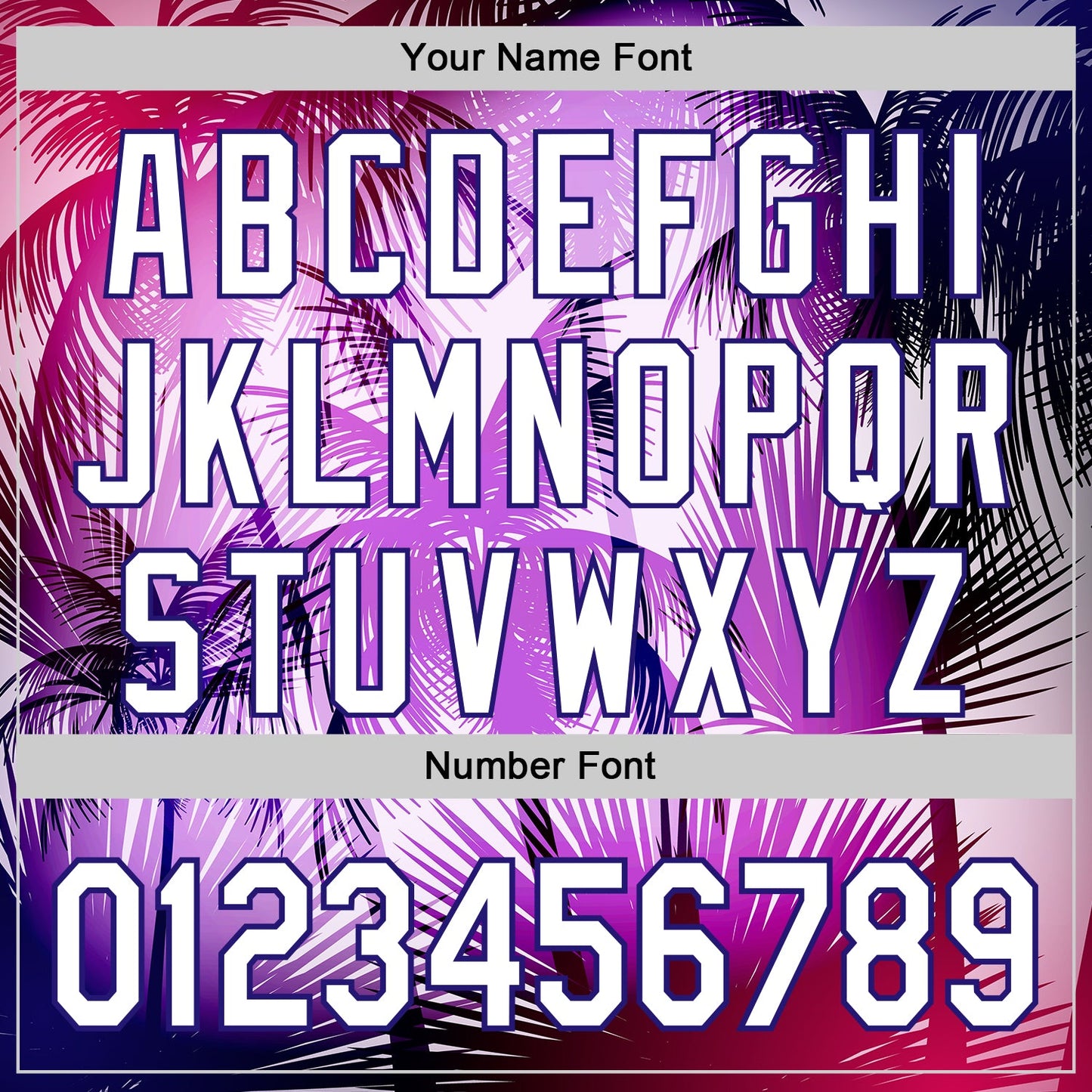 Custom Purple White-Dark Purple 3D Pattern Design Gradient Miami Cityscape Hawaii Tropical Palm Tree Authentic Baseball Jersey - Sky-Custom