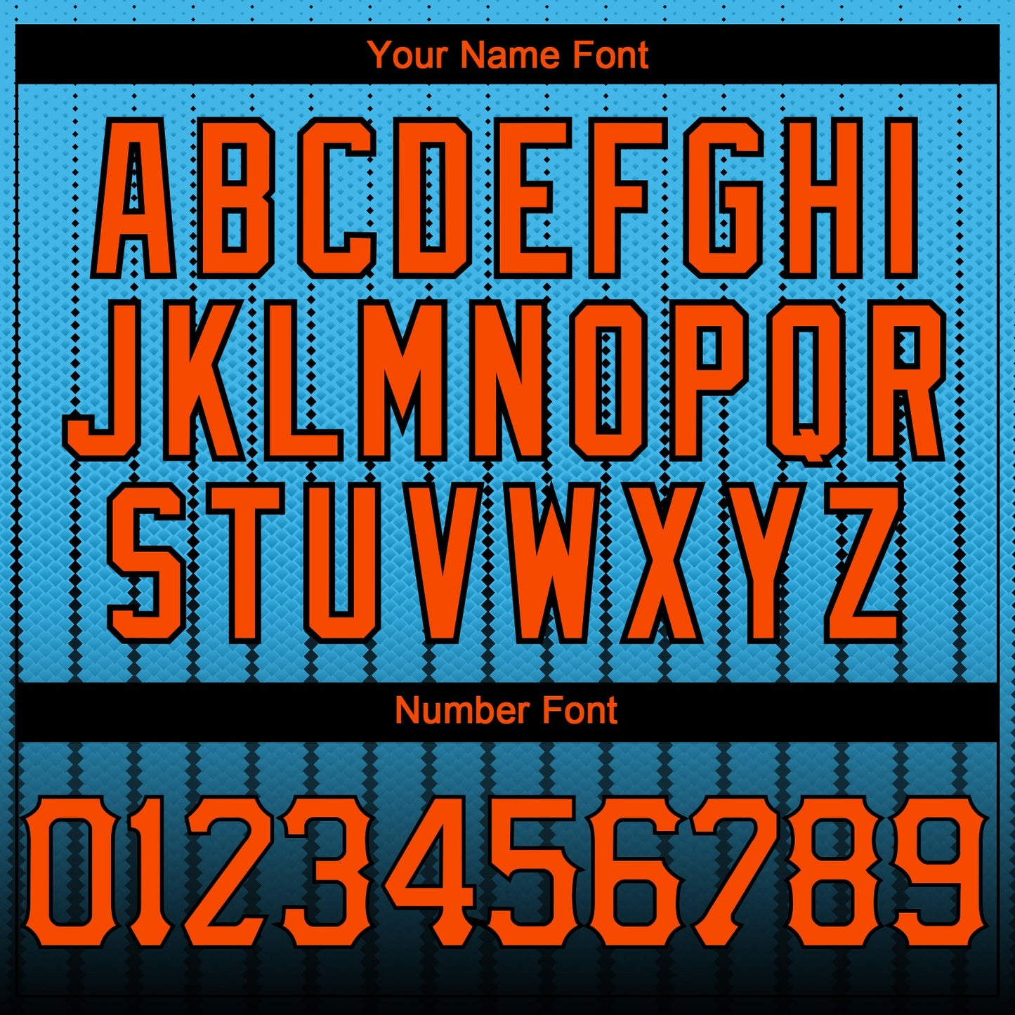 Custom Sky Blue Orange-Black 3D Pattern Design Gradient Geometric Shape Authentic Baseball Jersey - Sky-Custom