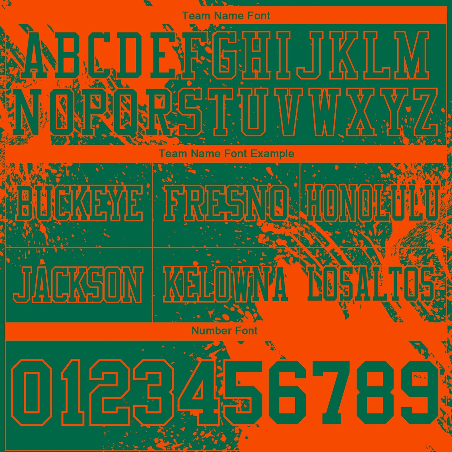 Custom Kelly Green Orange 3D Pattern Abstract Brush Stroke Mesh Authentic Football Jersey - Sky-Custom