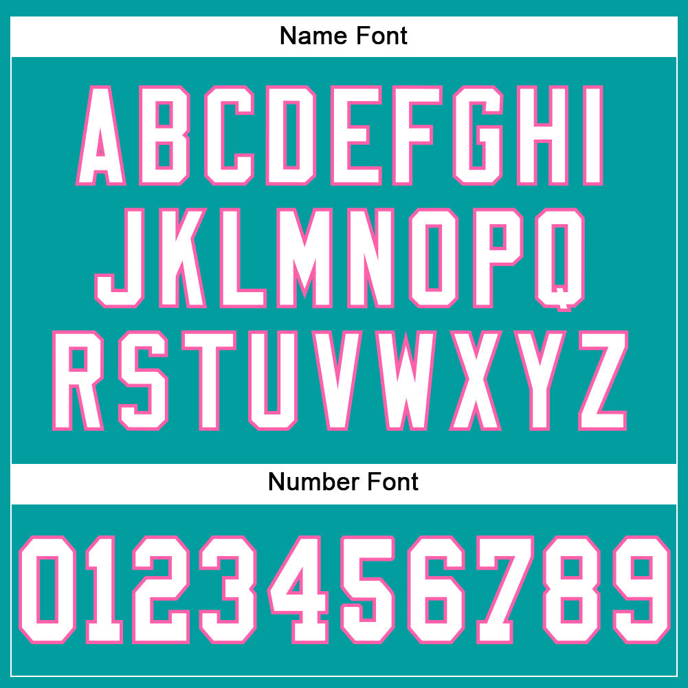 Custom Aqua White-Pink Mesh Authentic Football Jersey - Sky-Custom