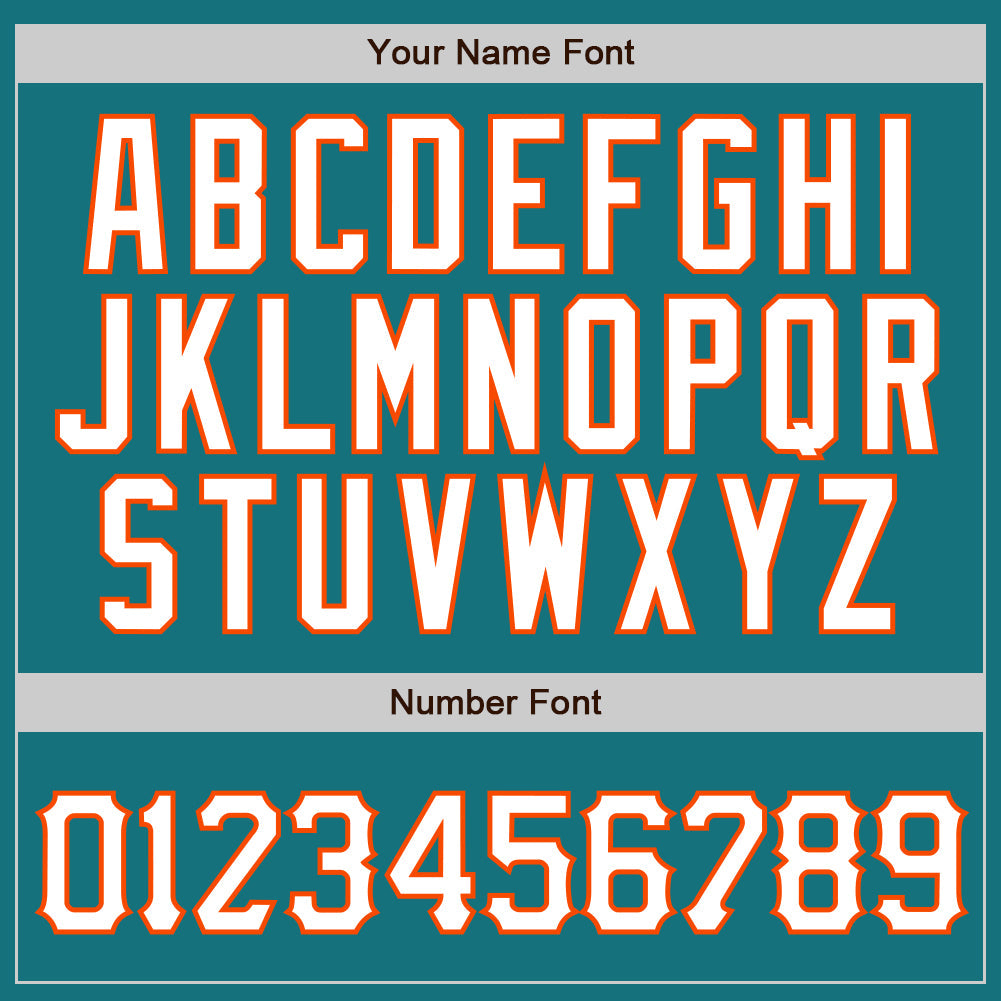 Custom Teal Orange Pinstripe White-Orange Authentic Baseball Jersey - Sky-Custom
