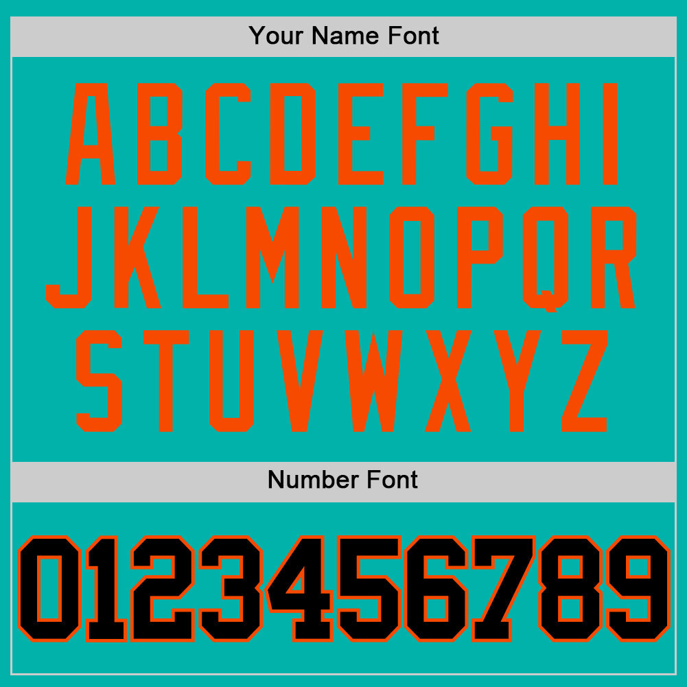 Custom Aqua Black-Orange Authentic Basketball Jersey - Sky-Custom