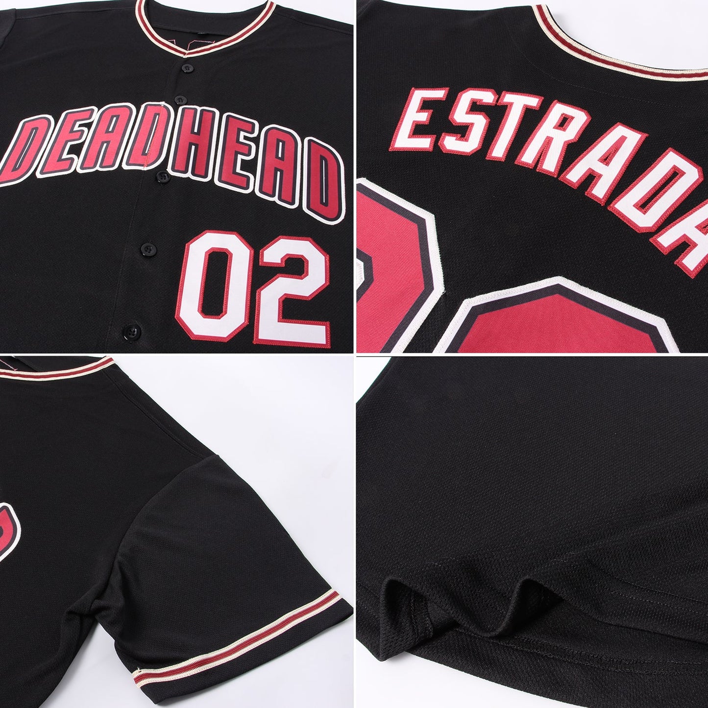 Custom Black Crimson-City Cream Baseball Jersey - Sky-Custom
