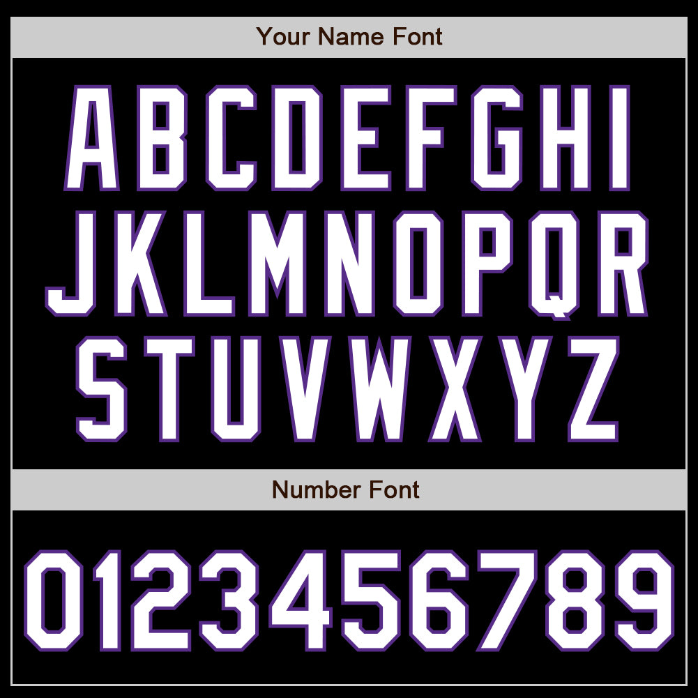 Custom Black White-Purple 3 Colors Arm Shapes Authentic Baseball Jersey - Sky-Custom