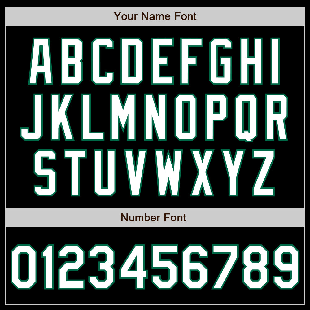 Custom Black White-Kelly Green 3 Colors Arm Shapes Authentic Baseball Jersey - Sky-Custom