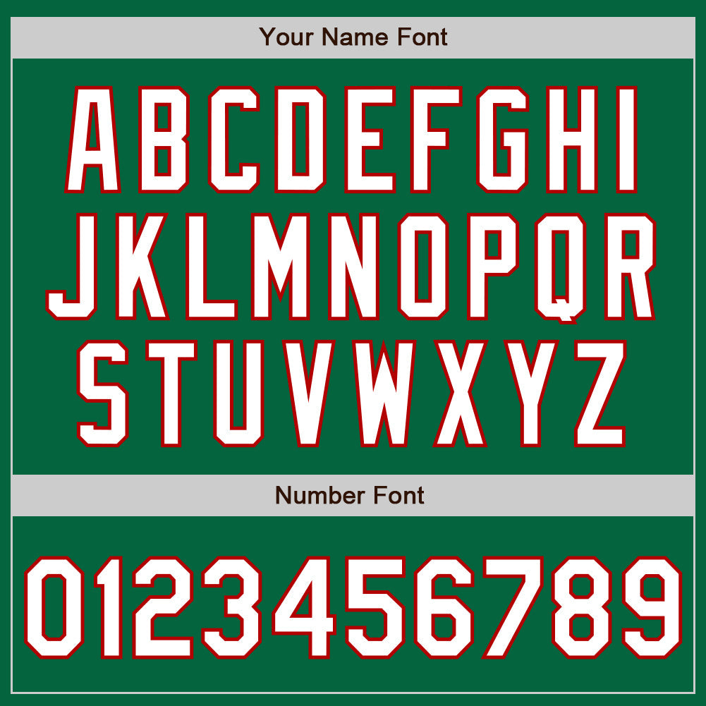 Custom Kelly Green White-Red 3 Colors Arm Shapes Authentic Baseball Jersey - Sky-Custom