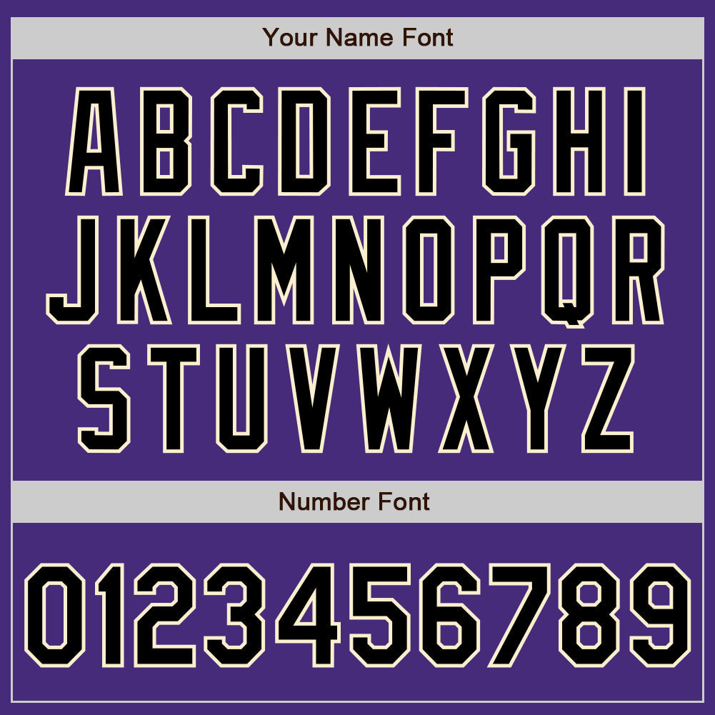 Custom Purple Black-Cream 3 Colors Arm Shapes Authentic Baseball Jersey - Sky-Custom