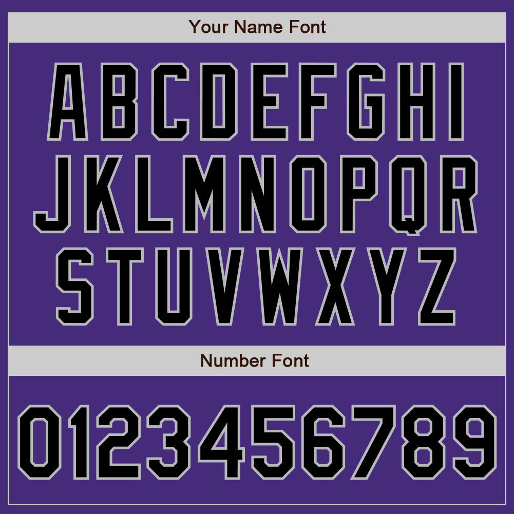 Custom Purple Black-Gray 3 Colors Arm Shapes Authentic Baseball Jersey - Sky-Custom
