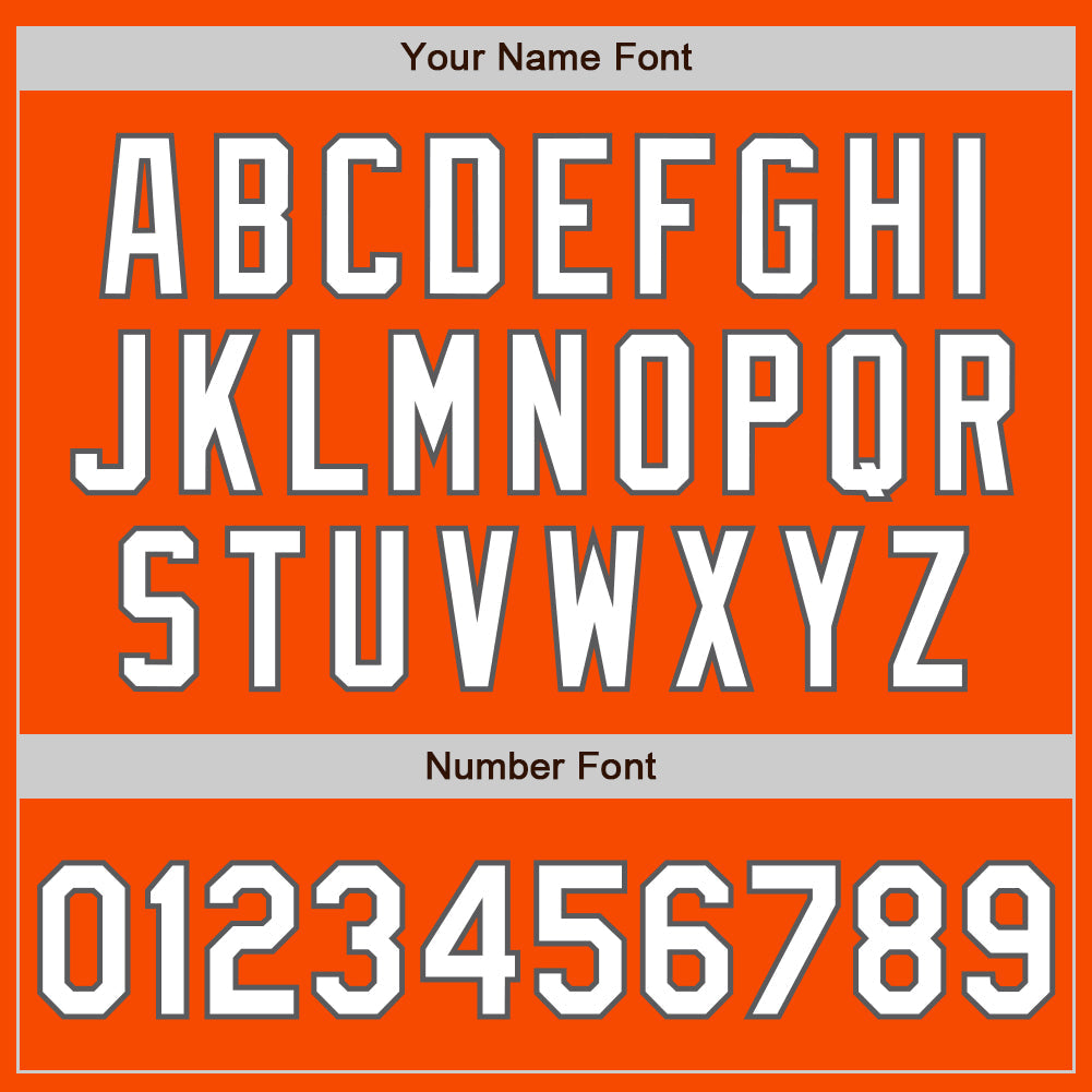 Custom Orange White-Steel Gray 3 Colors Arm Shapes Authentic Baseball Jersey - Sky-Custom