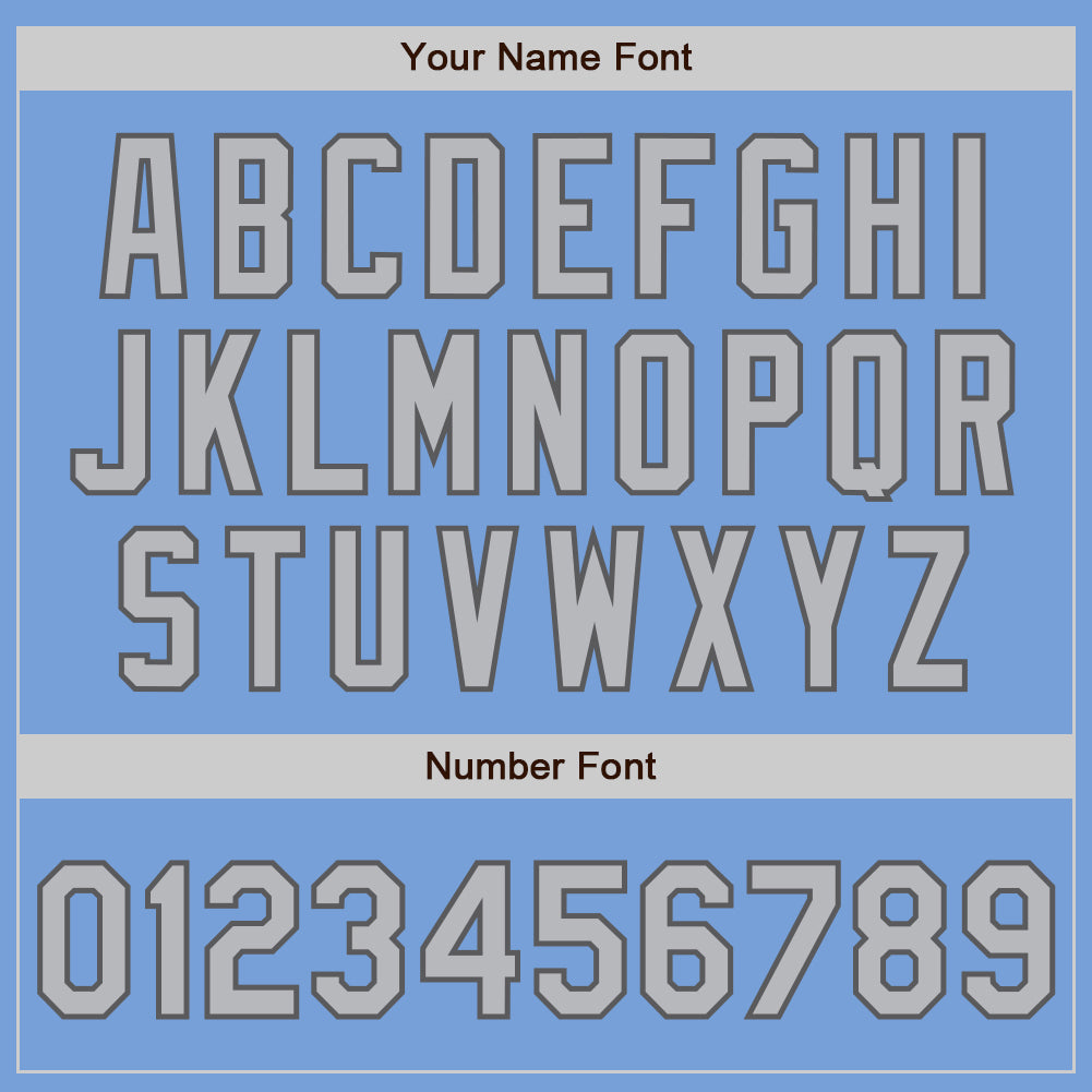 Custom Light Blue Gray-Steel Gray 3 Colors Arm Shapes Authentic Baseball Jersey - Sky-Custom