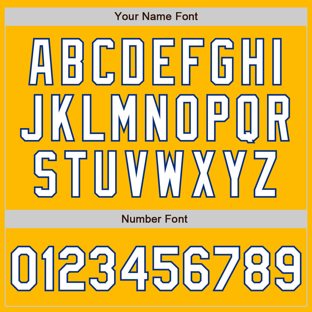 Custom Gold White-Royal 3 Colors Arm Shapes Authentic Baseball Jersey - Sky-Custom