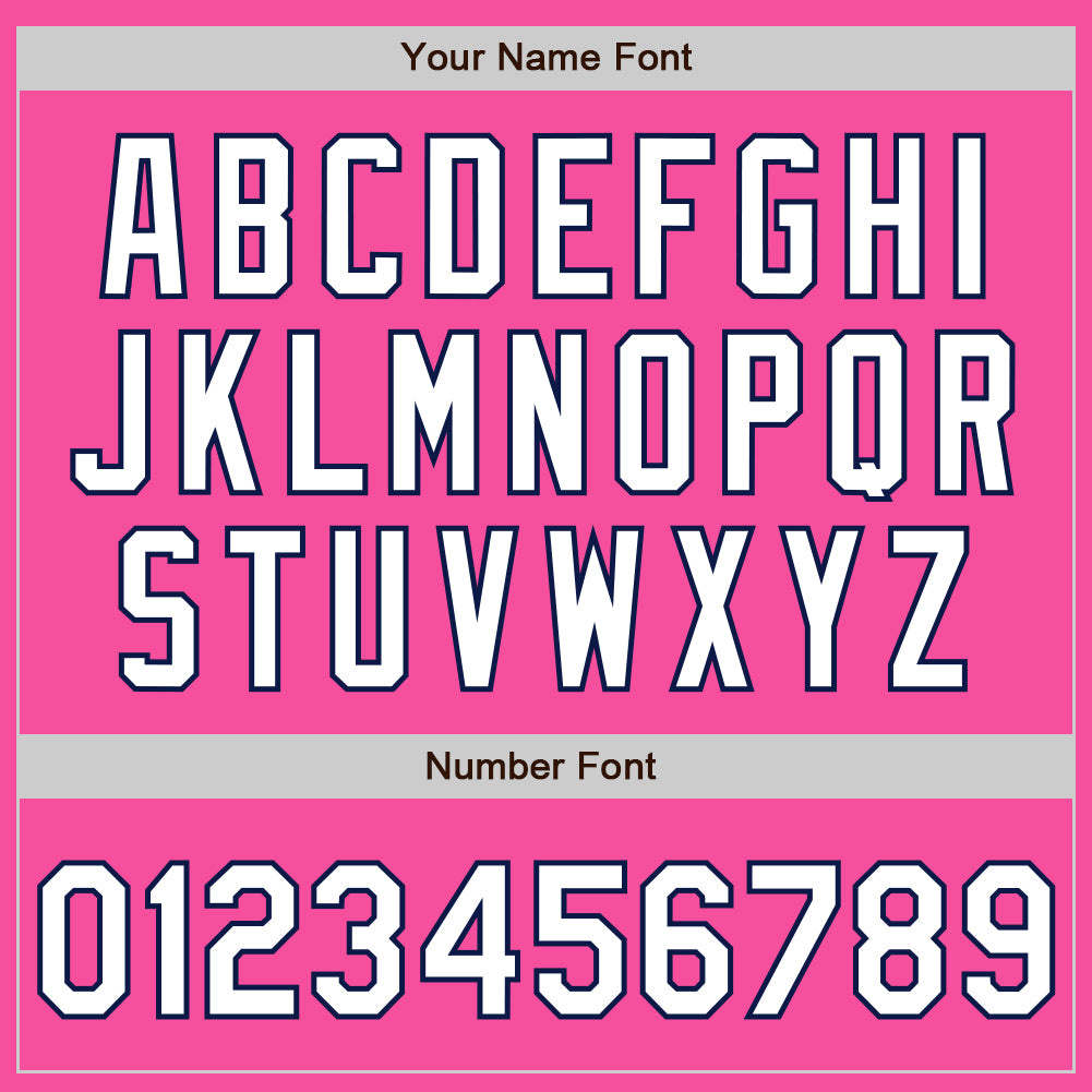 Custom Pink White-Navy 3 Colors Arm Shapes Authentic Baseball Jersey - Sky-Custom