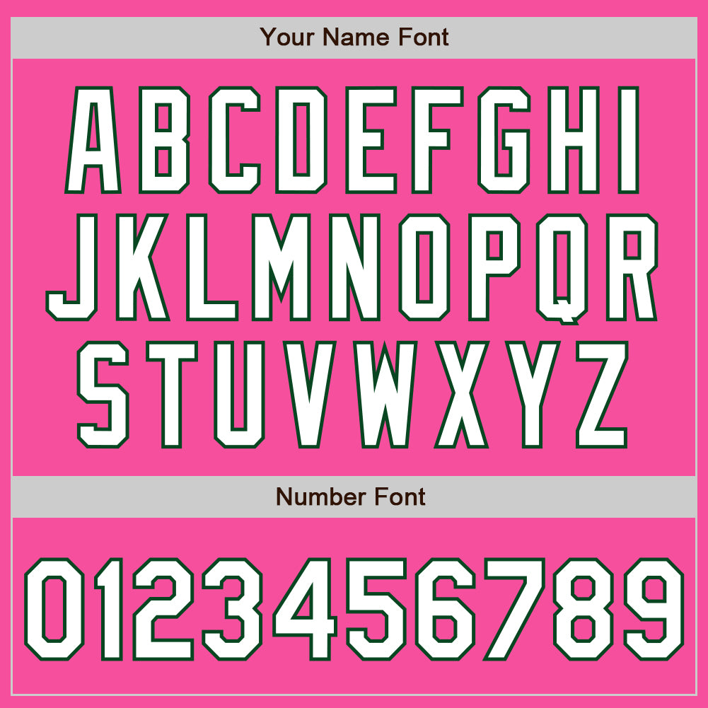 Custom Pink White-Green 3 Colors Arm Shapes Authentic Baseball Jersey - Sky-Custom