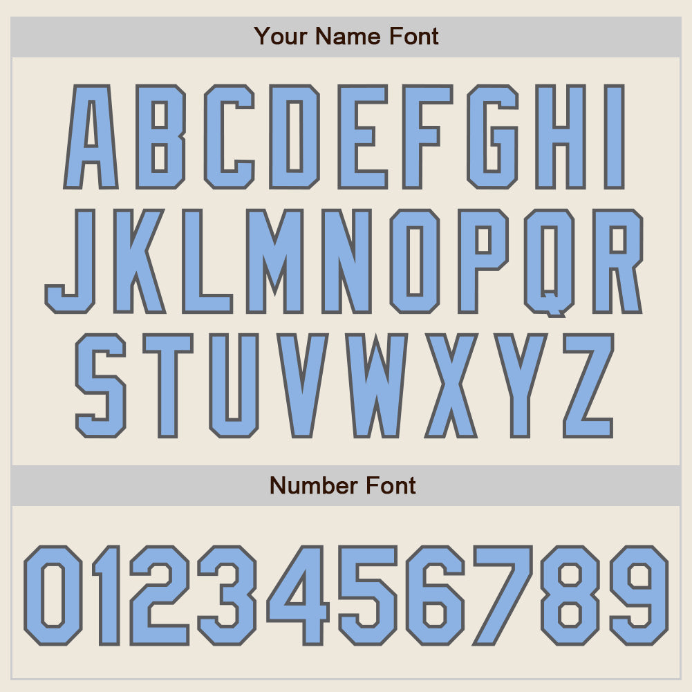 Custom Cream Light Blue-Steel Gray 3 Colors Arm Shapes Authentic Baseball Jersey - Sky-Custom