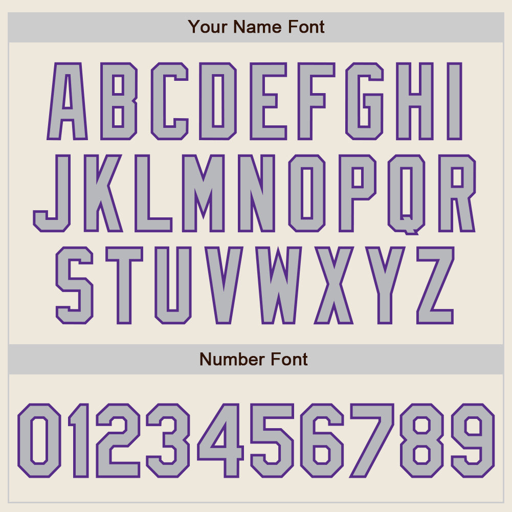 Custom Cream Gray-Purple 3 Colors Arm Shapes Authentic Baseball Jersey - Sky-Custom