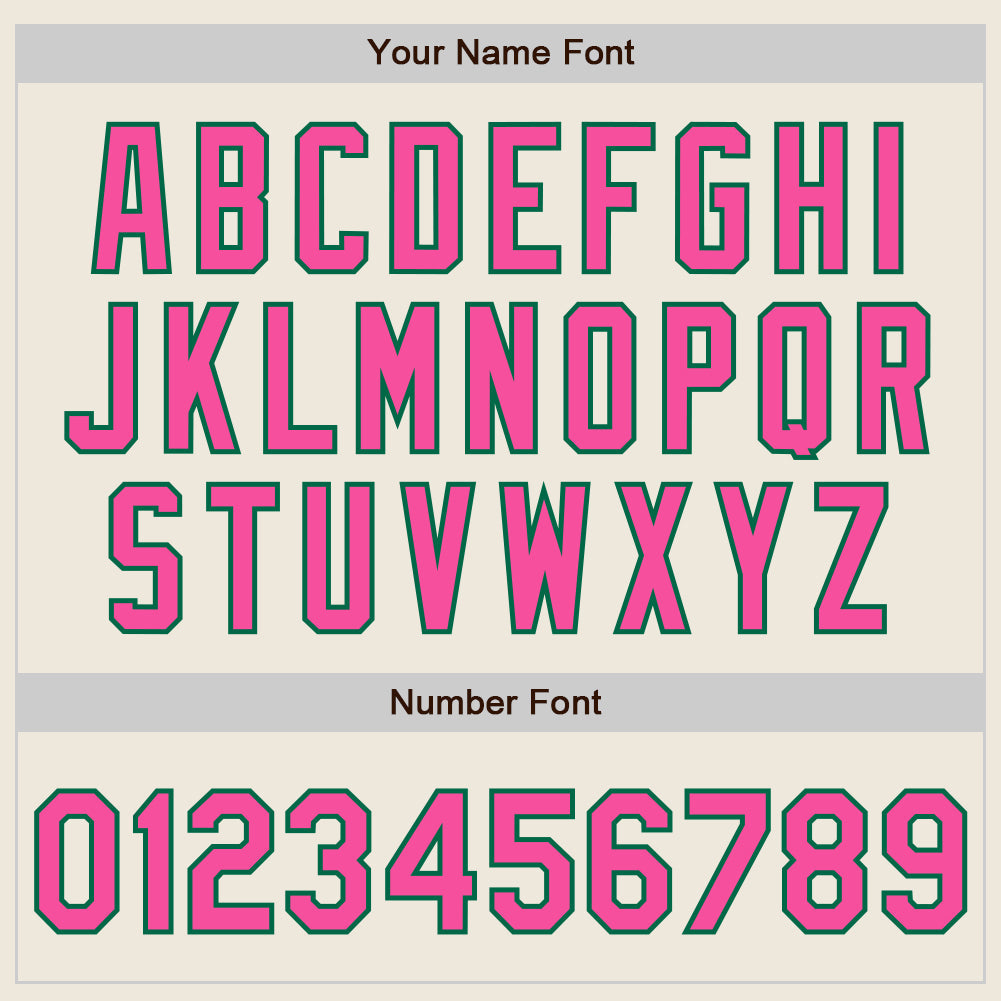 Custom Cream Pink-Kelly Green 3 Colors Arm Shapes Authentic Baseball Jersey - Sky-Custom