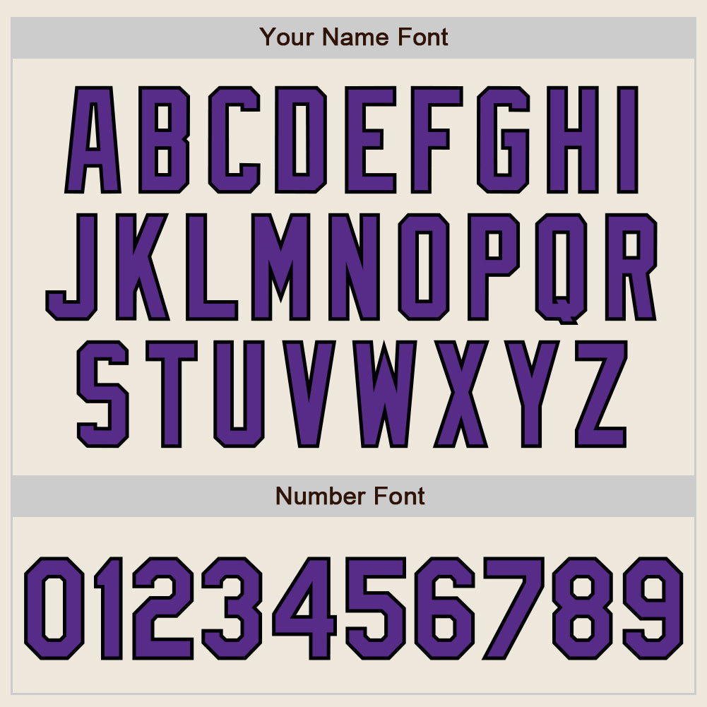 Custom Cream Purple-Black 3 Colors Arm Shapes Authentic Baseball Jersey - Sky-Custom