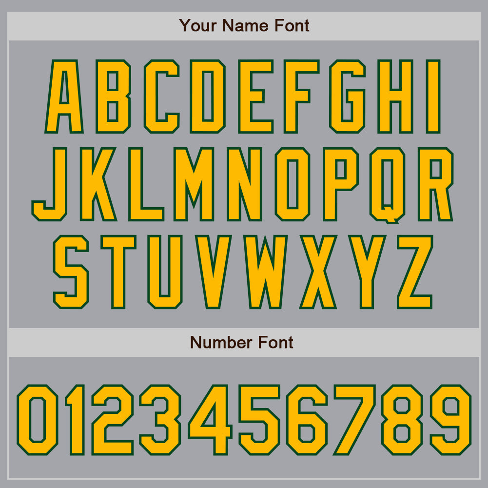 Custom Gray Gold-Green 3 Colors Arm Shapes Authentic Baseball Jersey - Sky-Custom