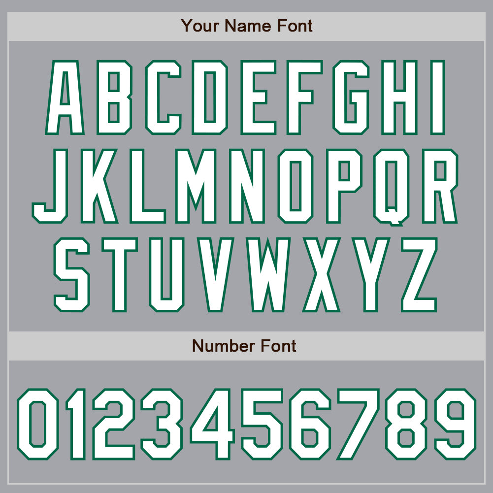 Custom Gray White-Kelly Green 3 Colors Arm Shapes Authentic Baseball Jersey - Sky-Custom