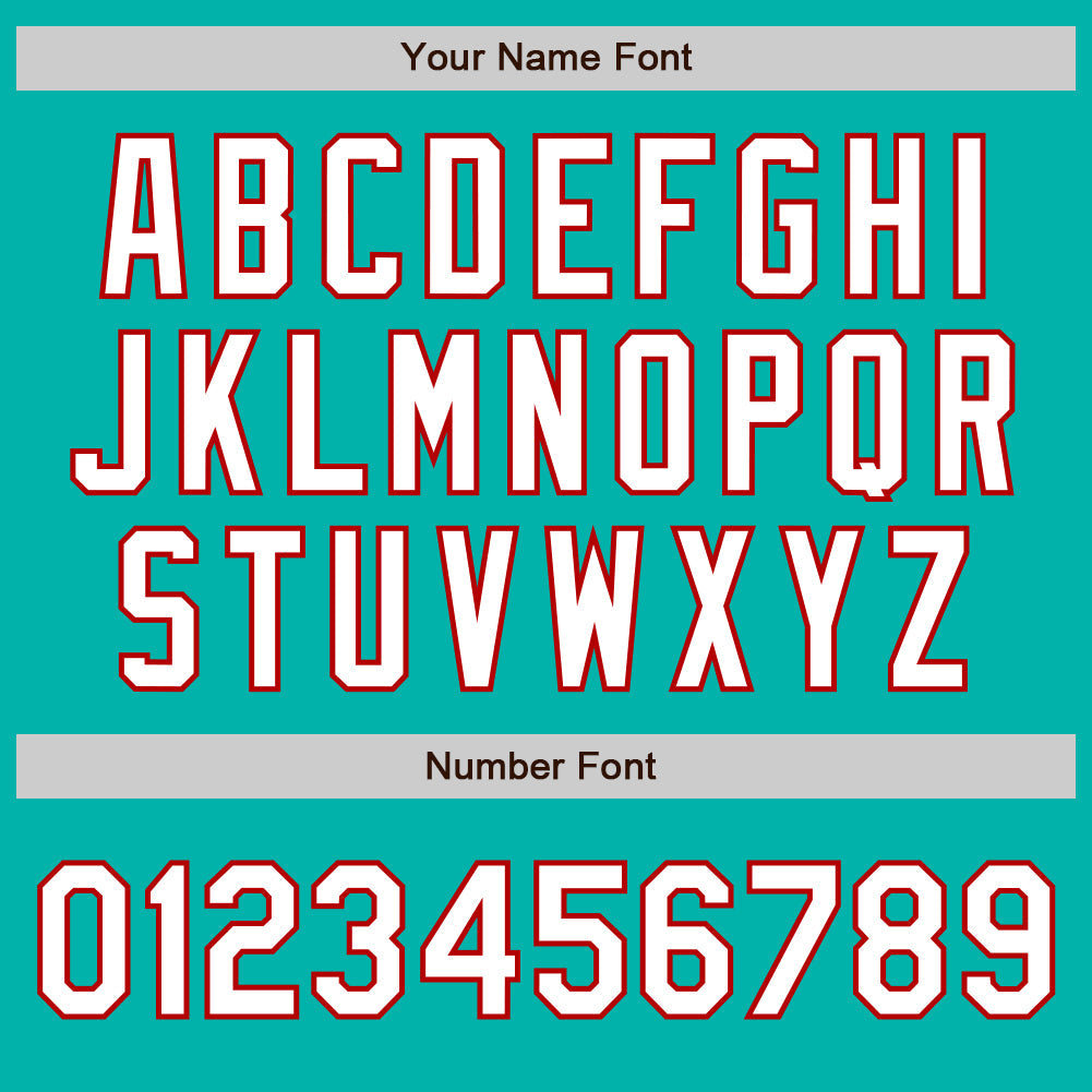 Custom Aqua White-Red 3 Colors Arm Shapes Authentic Baseball Jersey - Sky-Custom