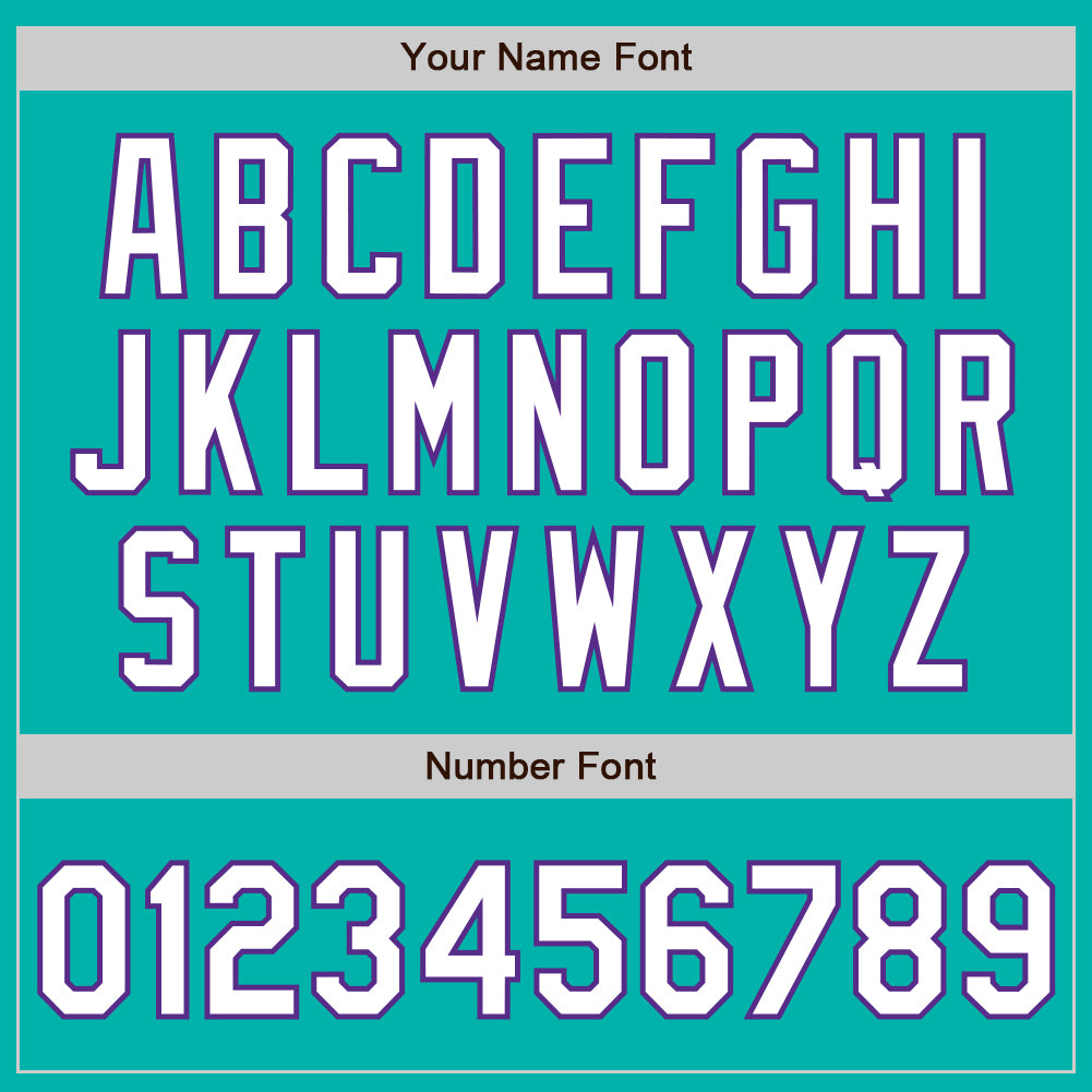 Custom Aqua White-Purple 3 Colors Arm Shapes Authentic Baseball Jersey - Sky-Custom