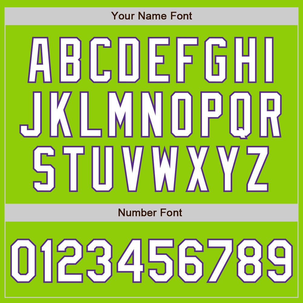 Custom Neon Green White-Purple 3 Colors Arm Shapes Authentic Baseball Jersey - Sky-Custom