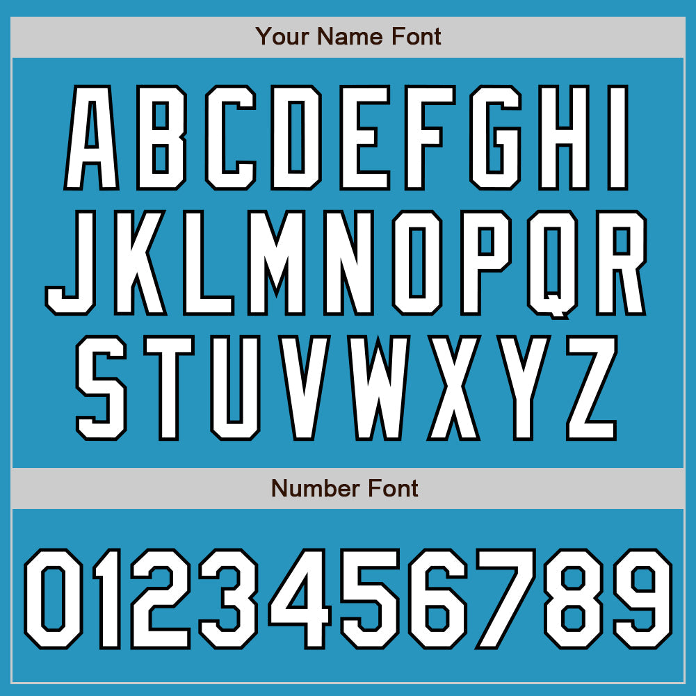 Custom Panther Blue White-Black 3 Colors Arm Shapes Authentic Baseball Jersey - Sky-Custom