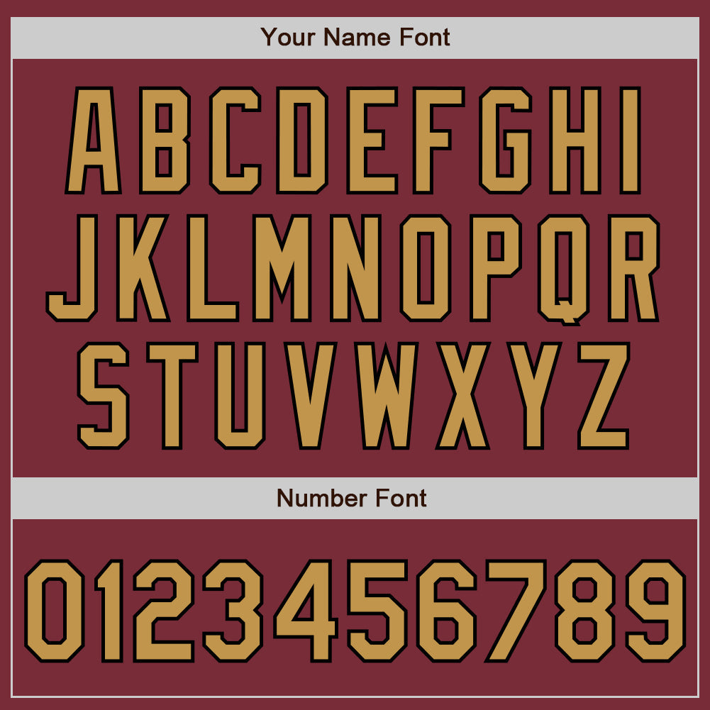 Custom Burgundy Old Gold-Black 3 Colors Arm Shapes Authentic Baseball Jersey - Sky-Custom