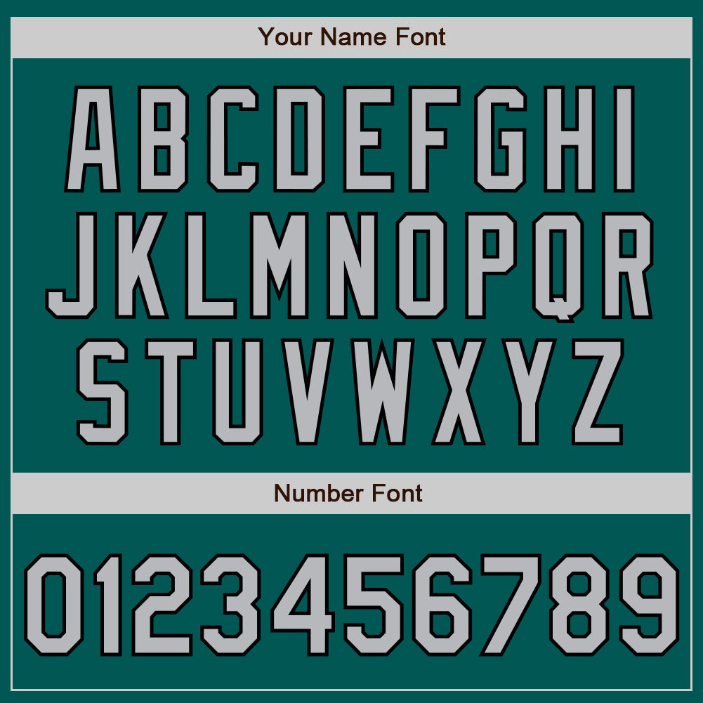 Custom Midnight Green Gray-Black 3 Colors Arm Shapes Authentic Baseball Jersey - Sky-Custom