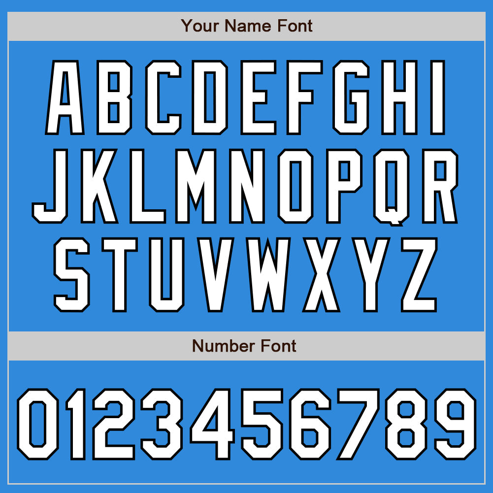 Custom Electric Blue White-Black 3 Colors Arm Shapes Authentic Baseball Jersey - Sky-Custom