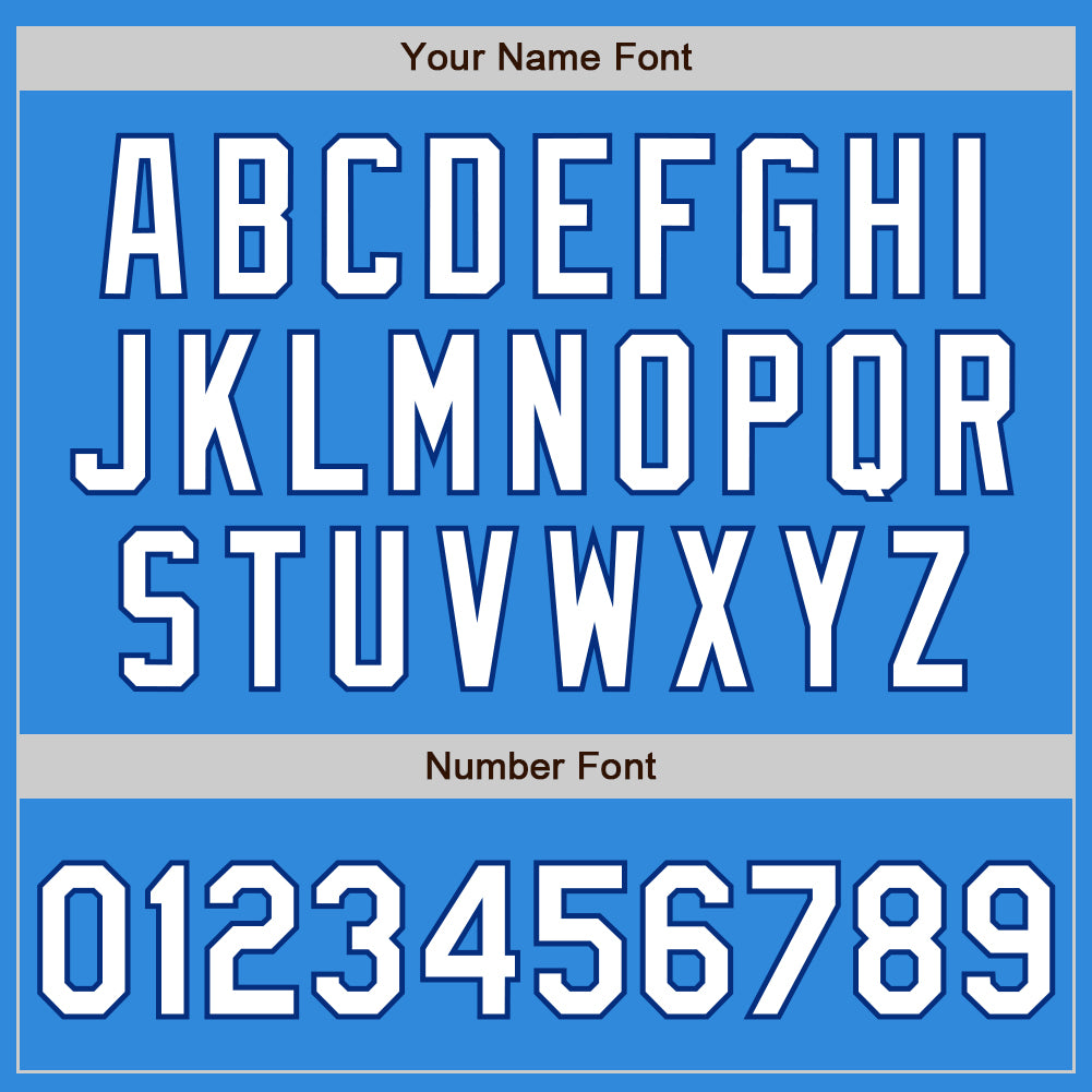 Custom Electric Blue White-Royal 3 Colors Arm Shapes Authentic Baseball Jersey - Sky-Custom