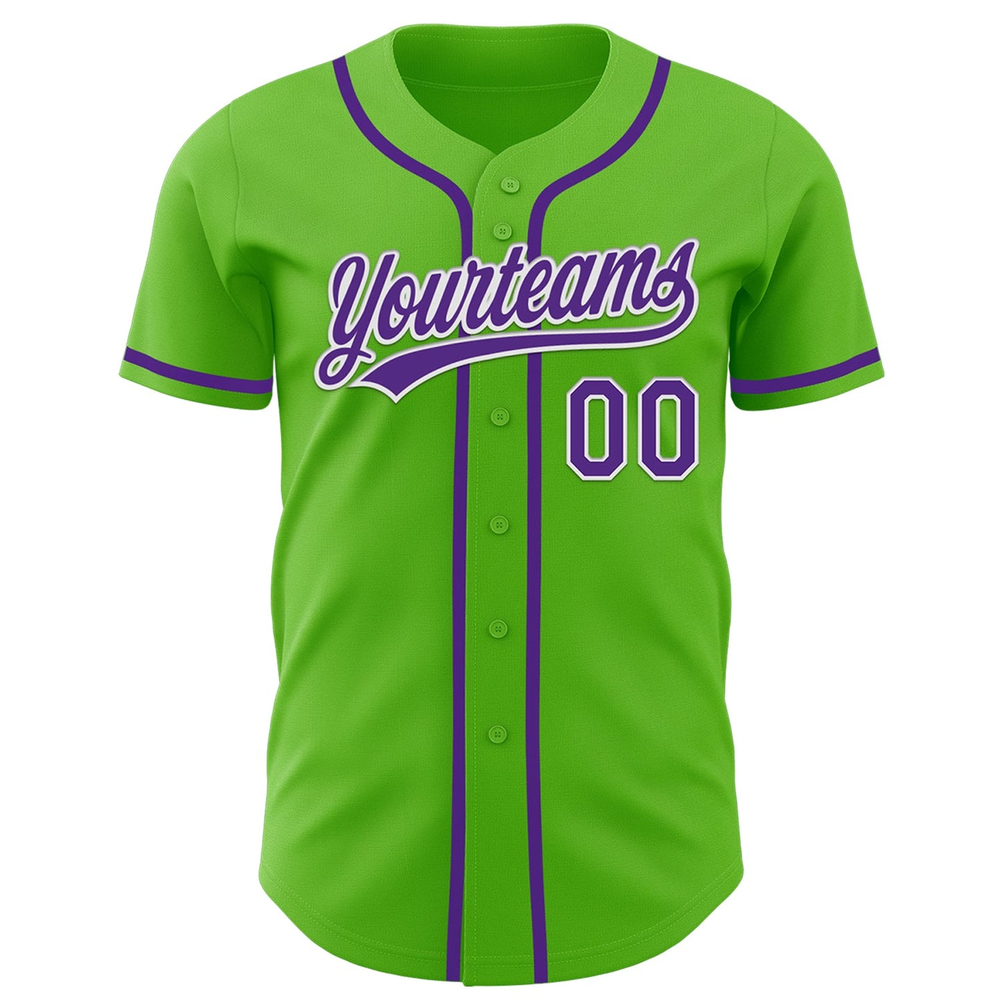 Custom Aurora Green Purple-White Authentic Baseball Jersey - Sky-Custom
