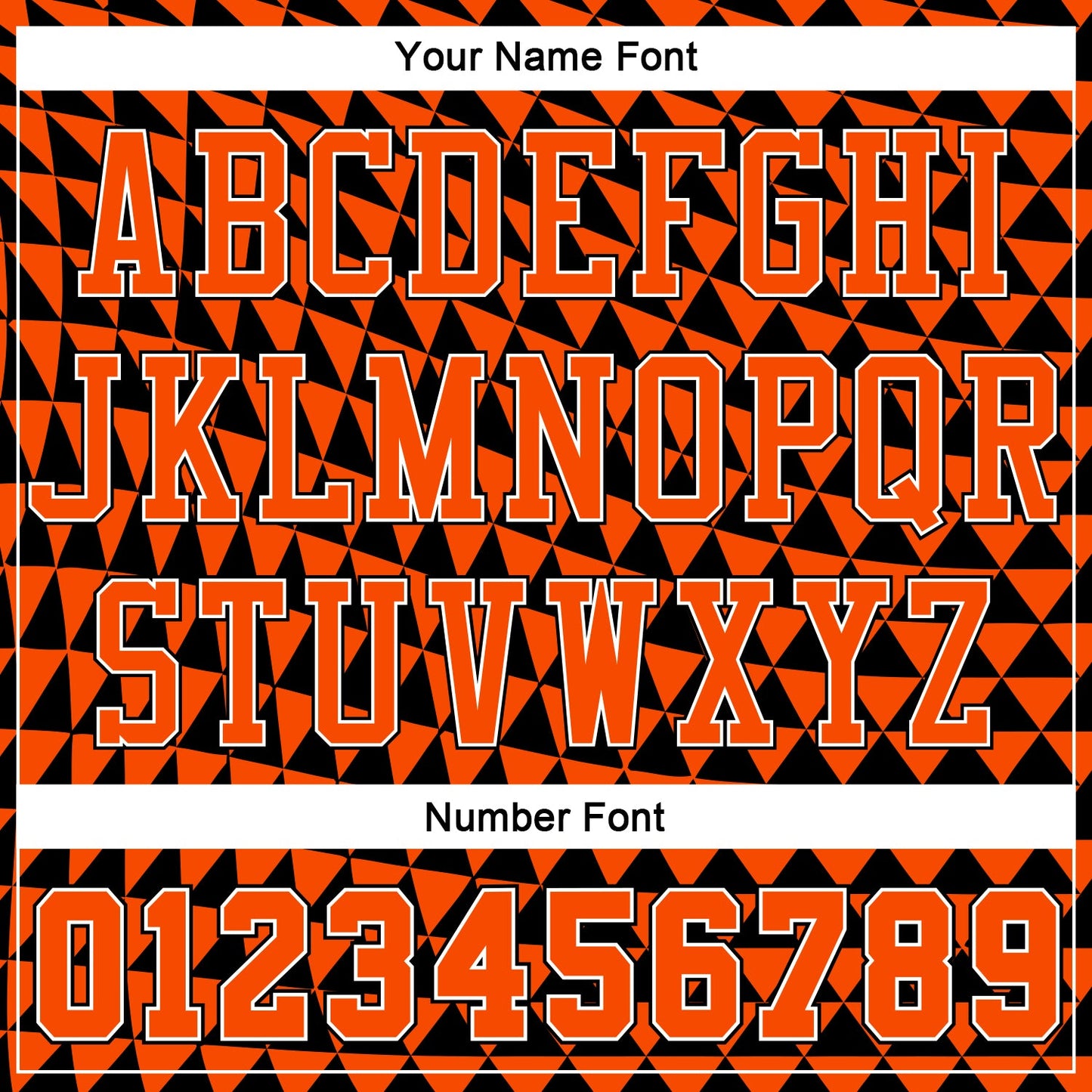 Custom Orange White-Black Triangle Shapes Round Neck Sublimation Basketball Suit Jersey - Sky-Custom