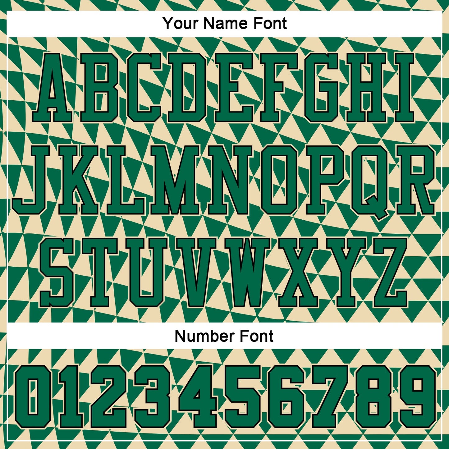 Custom Cream Kelly Green-Black Triangle Shapes Round Neck Sublimation Basketball Suit Jersey - Sky-Custom