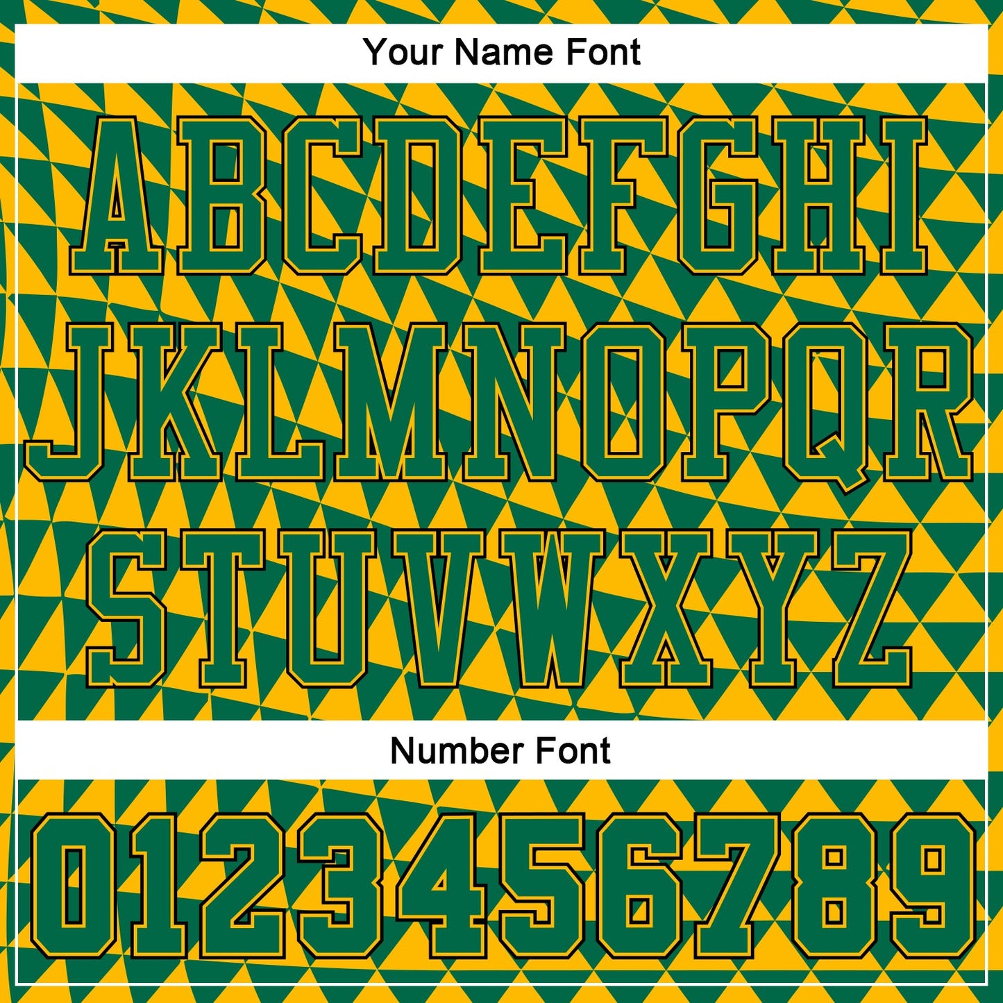 Custom Gold Kelly Green-Black Triangle Shapes Round Neck Sublimation Basketball Suit Jersey - Sky-Custom