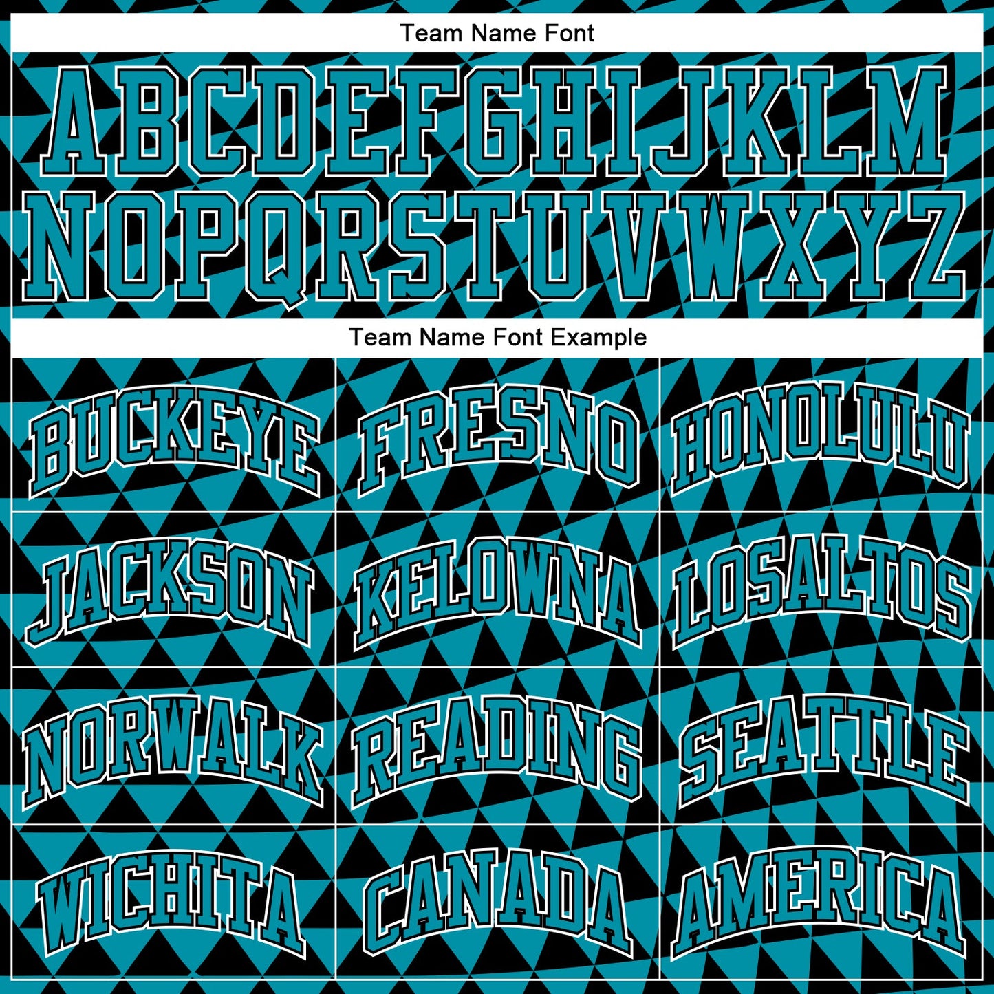 Custom Teal Black-White Triangle Shapes Round Neck Sublimation Basketball Suit Jersey - Sky-Custom