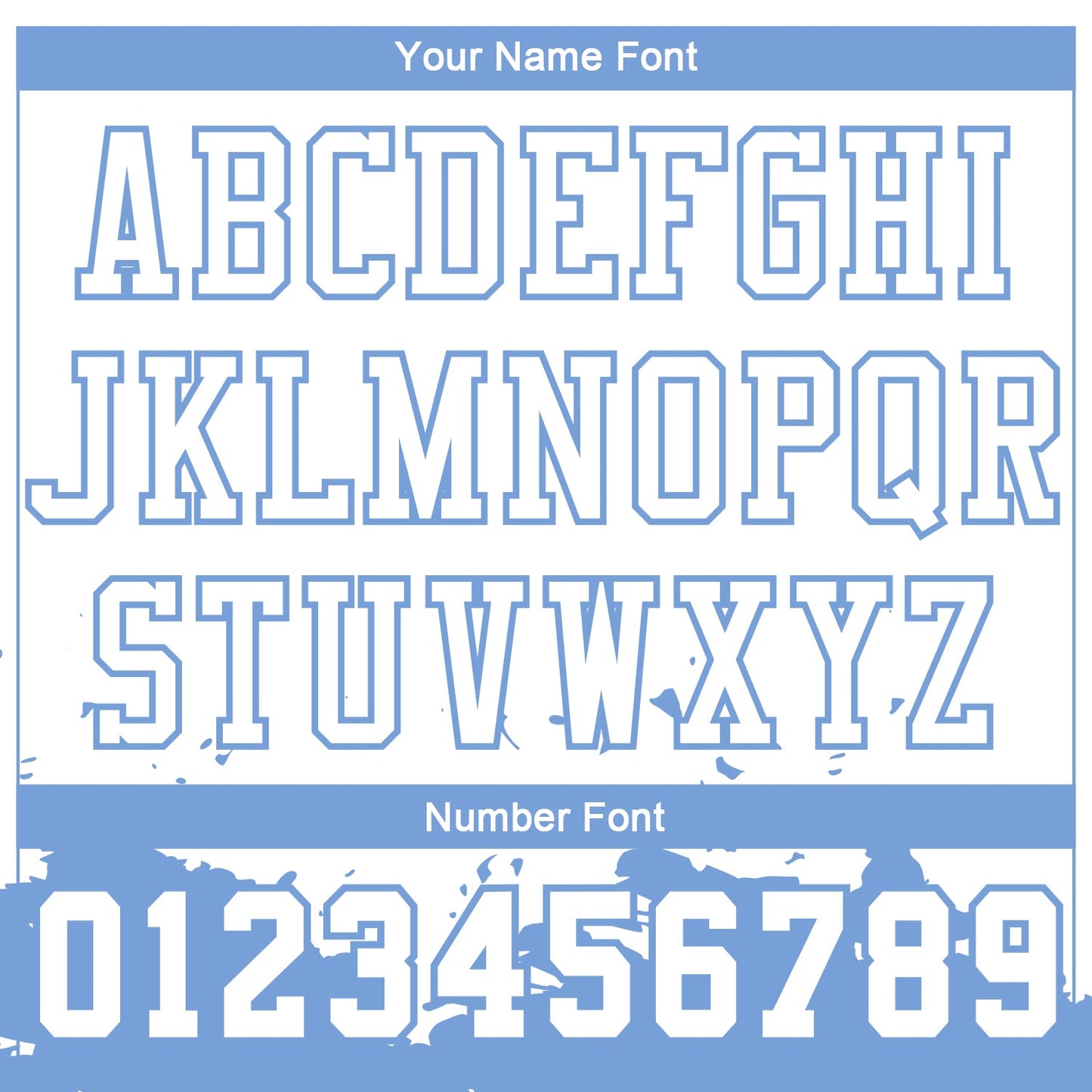 Custom White Light Blue Color Splash Round Neck Sublimation Basketball Suit Jersey - Sky-Custom