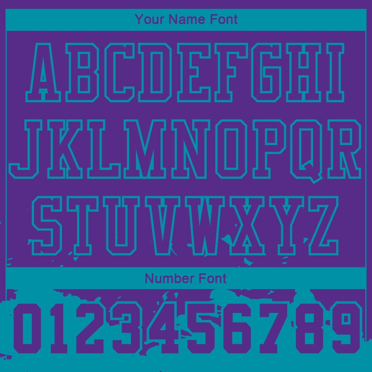 Custom Purple Teal Color Splash Round Neck Sublimation Basketball Suit Jersey - Sky-Custom