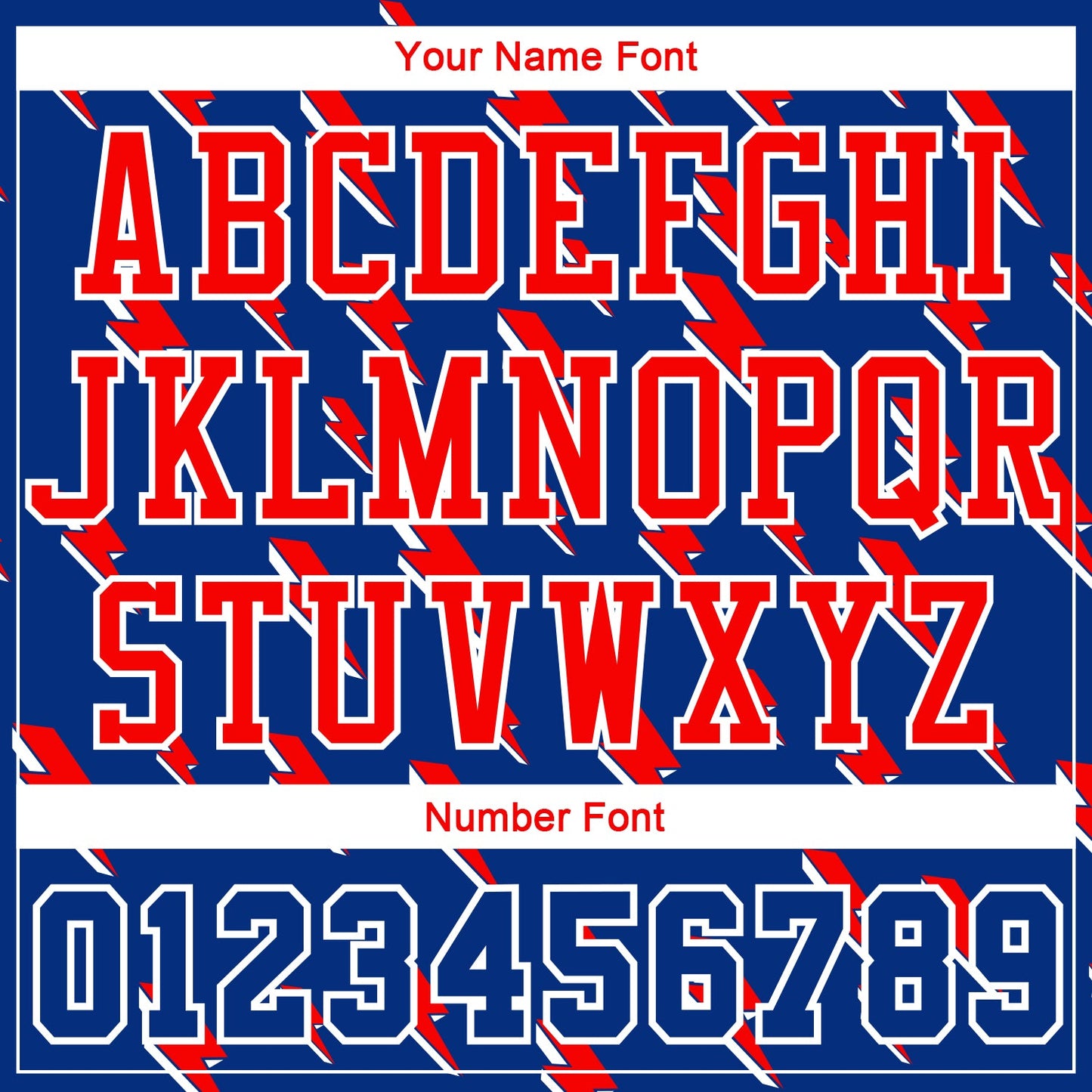 Custom Royal Red-White Lightning Shapes Round Neck Sublimation Basketball Suit Jersey - Sky-Custom